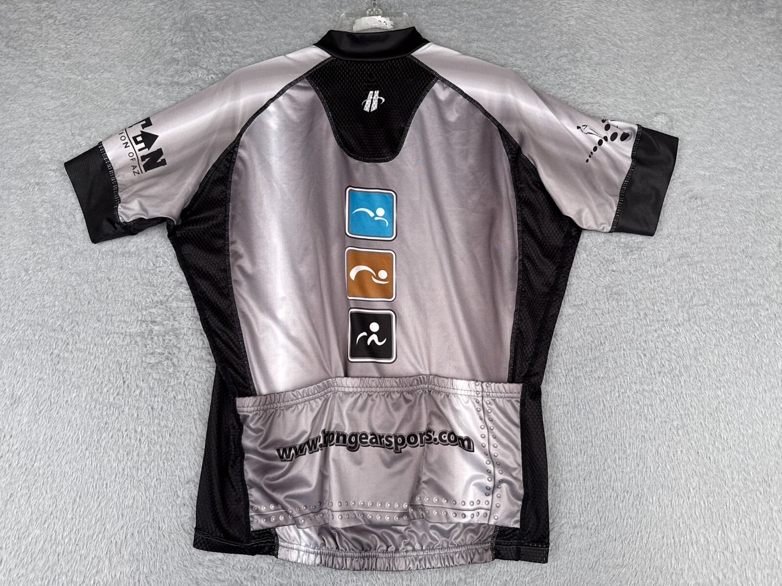 Hincapie Cycling Jersey Adult Extra Large Gray Black High Gear Sports Full Zip