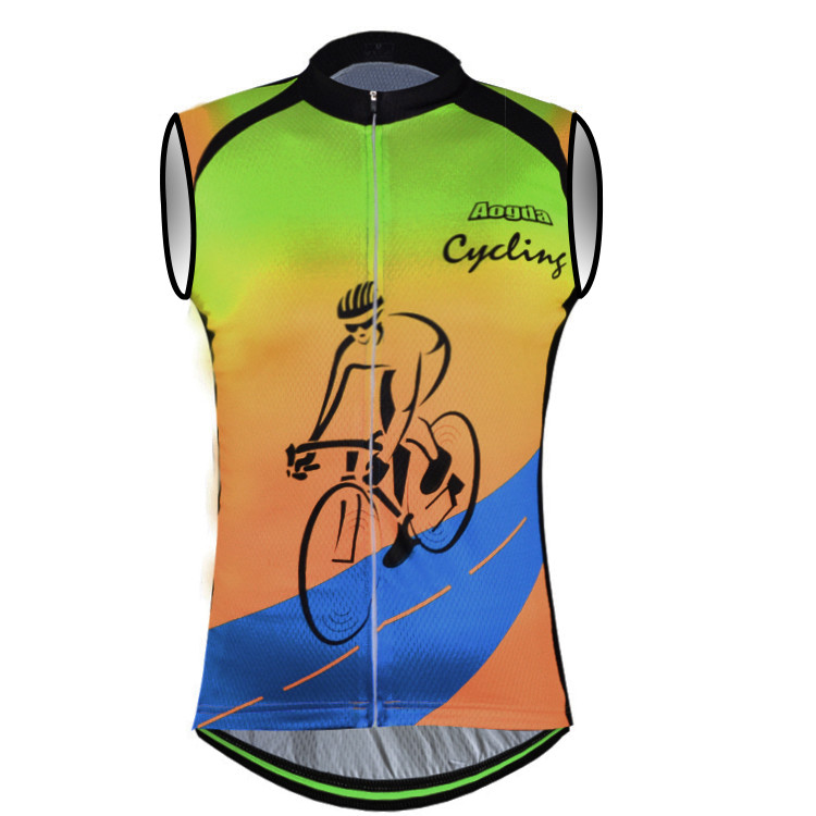 Men’s Reflective Cycling Vest Top Sleeveless Bike Bicycle Biking Jersey Shirt