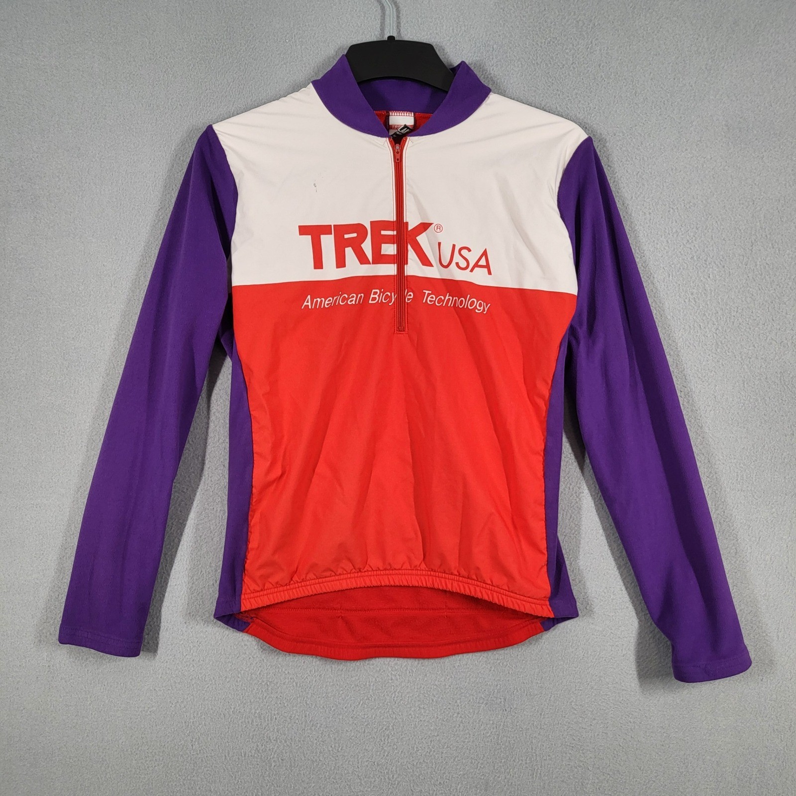 VTG Trek Cycling Jersey Men’s S Multicolor Long Sleeve USA American Bicycle