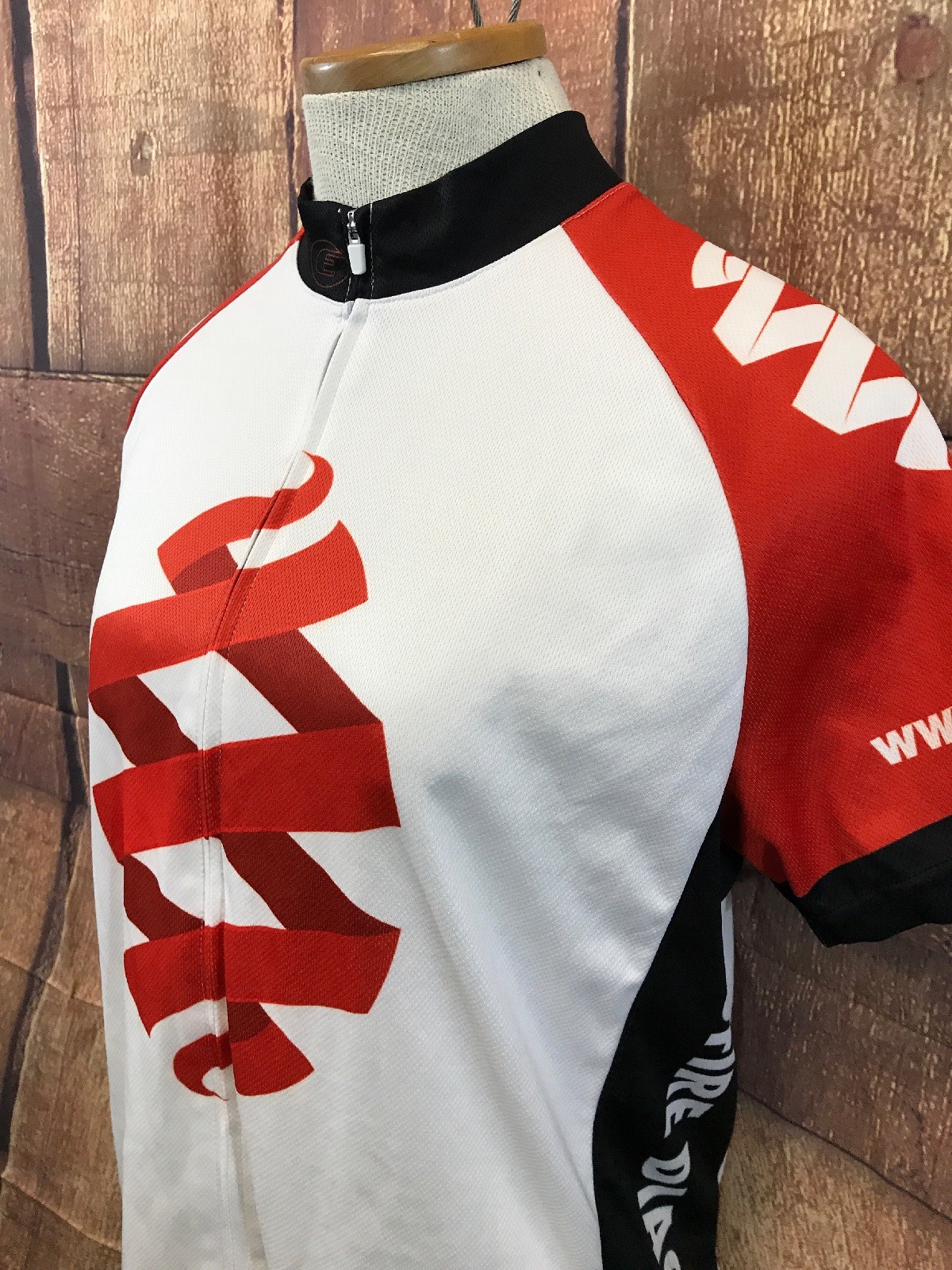 Epic Cyclewear White & Red Full Zip Cycling Jersey Women’s Size L