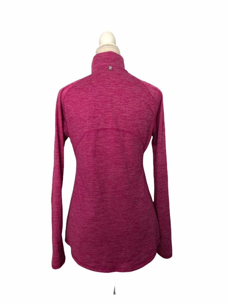 Champion Duo-Dry women Size SP Pink 1/2 Zipper Front High Neck Tee Long Sleeve