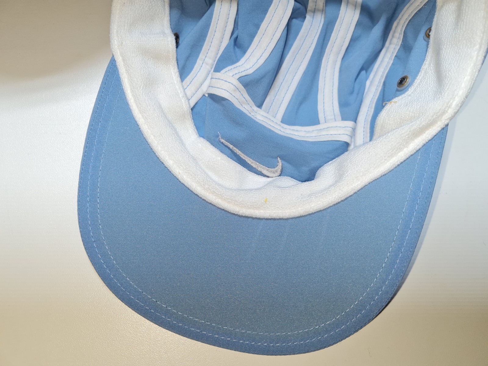 Vintage Nike Runner Hat 5 Panel Cap Reflective Sweatband Bicycle Tour