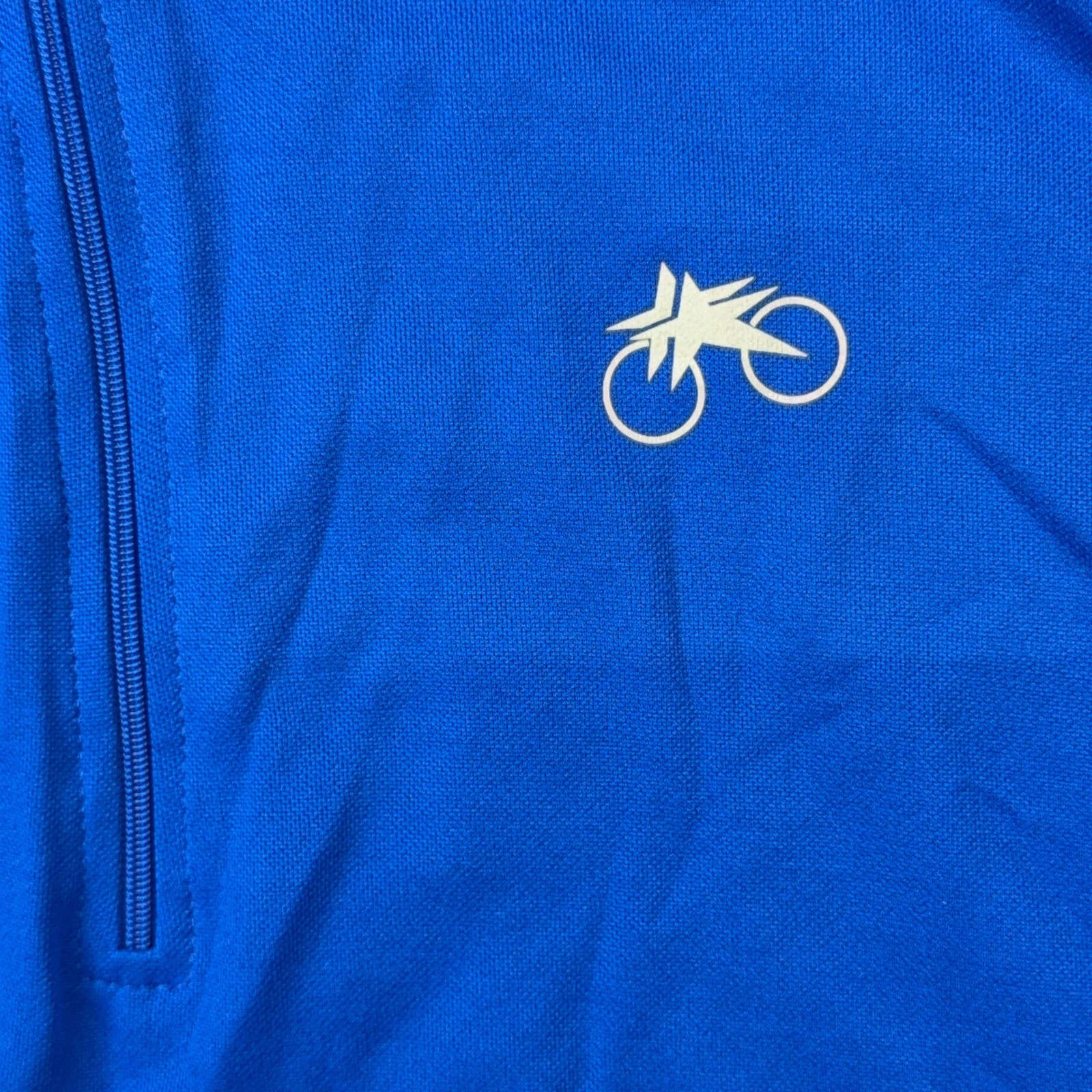 VTG Bikes USA Cycling Jersey Mens Large Blue Short Sleeve 1/4 Zip 90s Road Bike