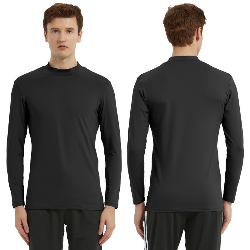 New High Neck Clothing for Men Breathable Quick Drying Highly Elastic T-Shirt