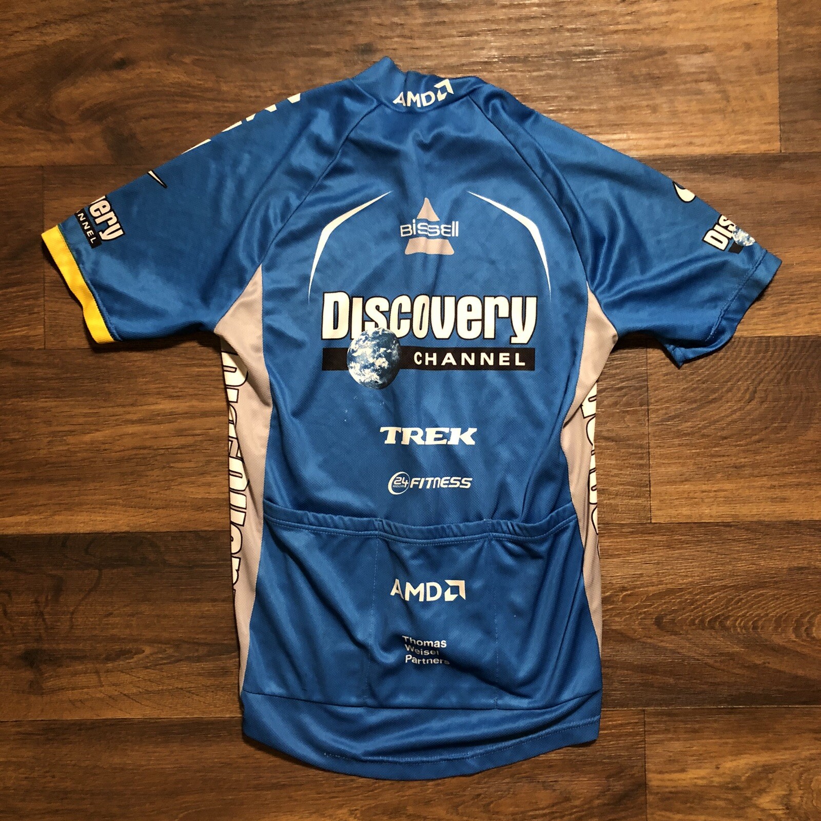 Men’s Nike Dri-Fit Short Sleeve Cycling Jersey Discovery Channel Size Small