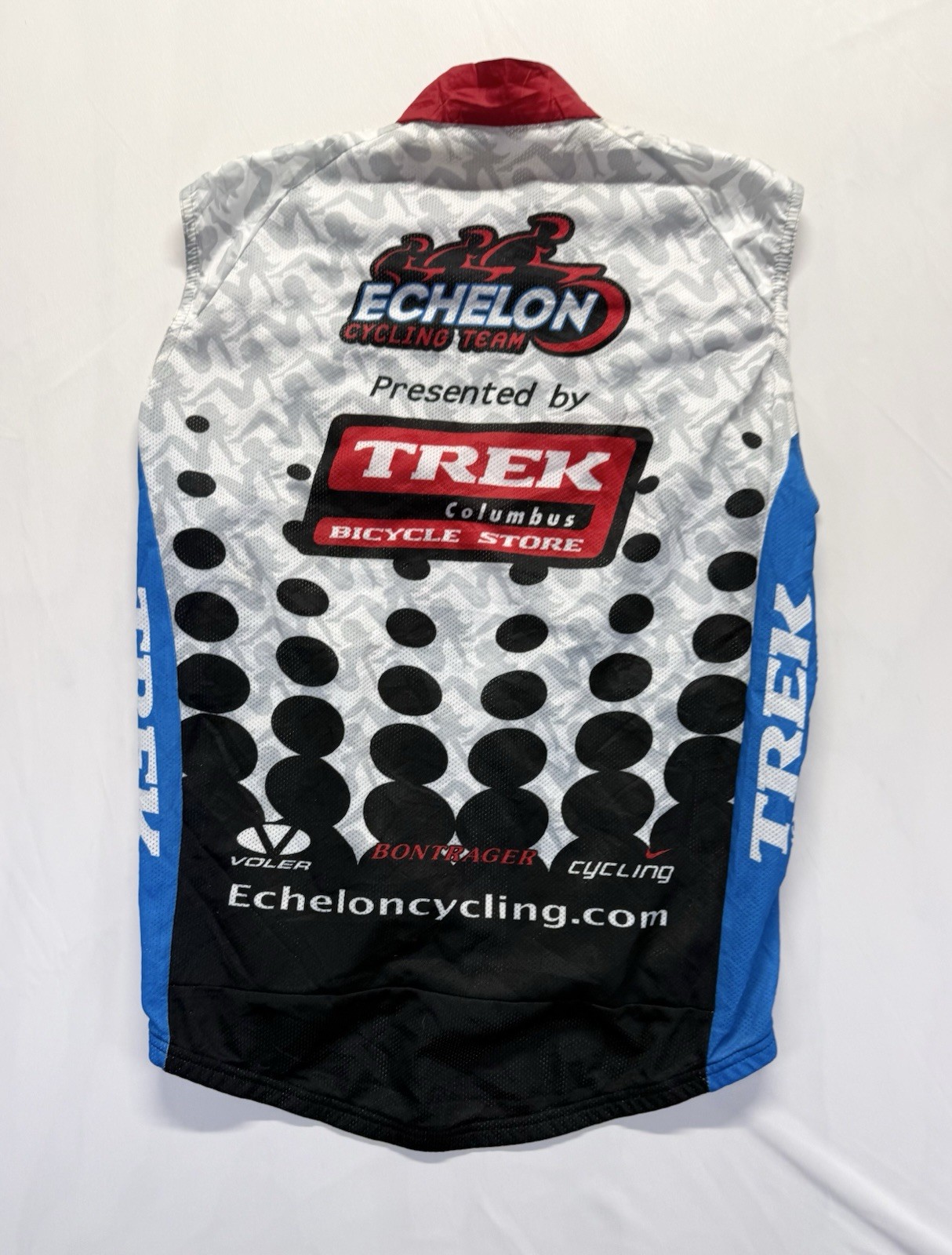 Voler Trek Echelon Team Cycling Wind Vest White Unisex Size Medium Zip Front