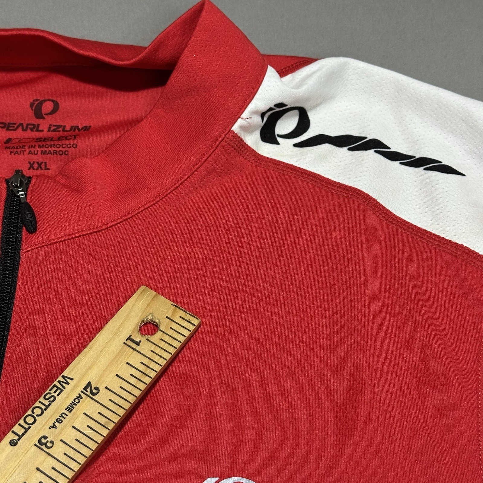 PEARL IZUMI Select Cycling Jersey Men’s Size 2XL XXL Red 1/2 Zip Race Pockets