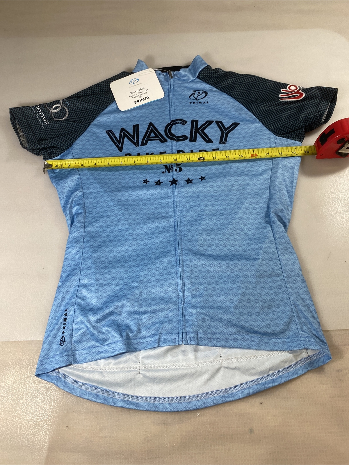 Primal womens sport cut cycling jersey Large L (7857-8)