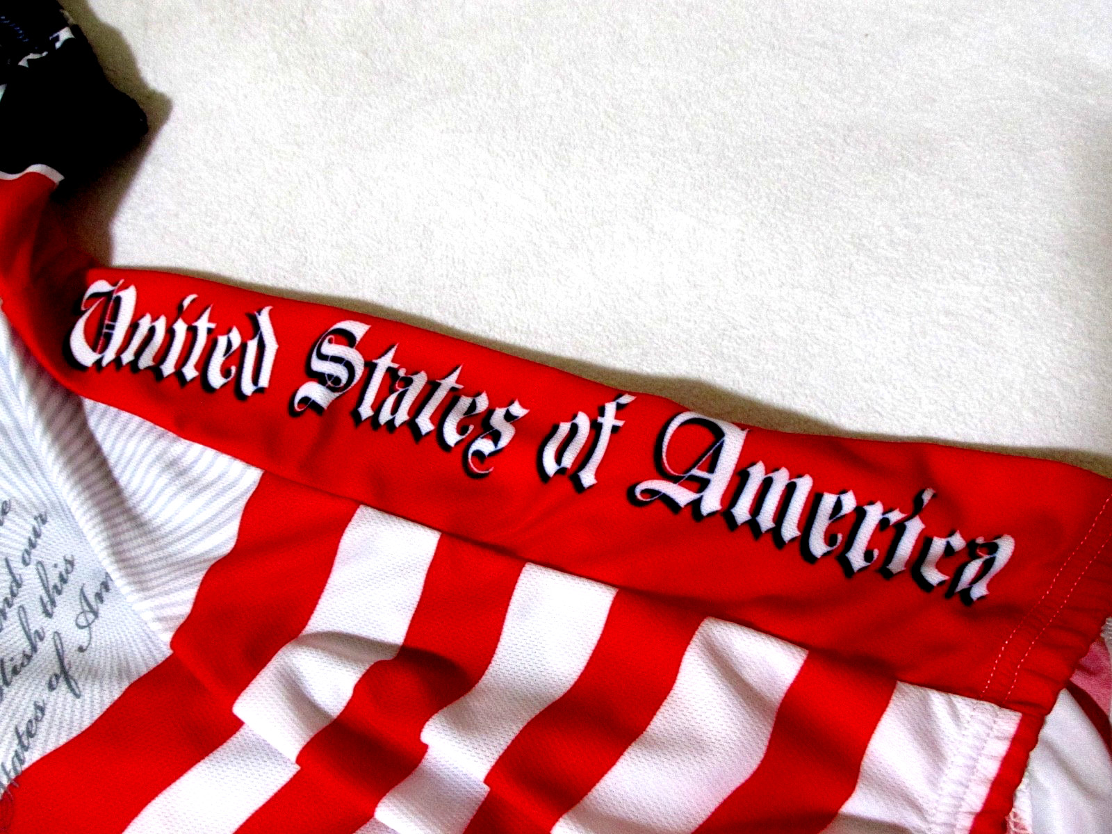 WORLD JERSEYS American Flag WE THE PEOPLE Short Sleeve Cycling Jersey sz L