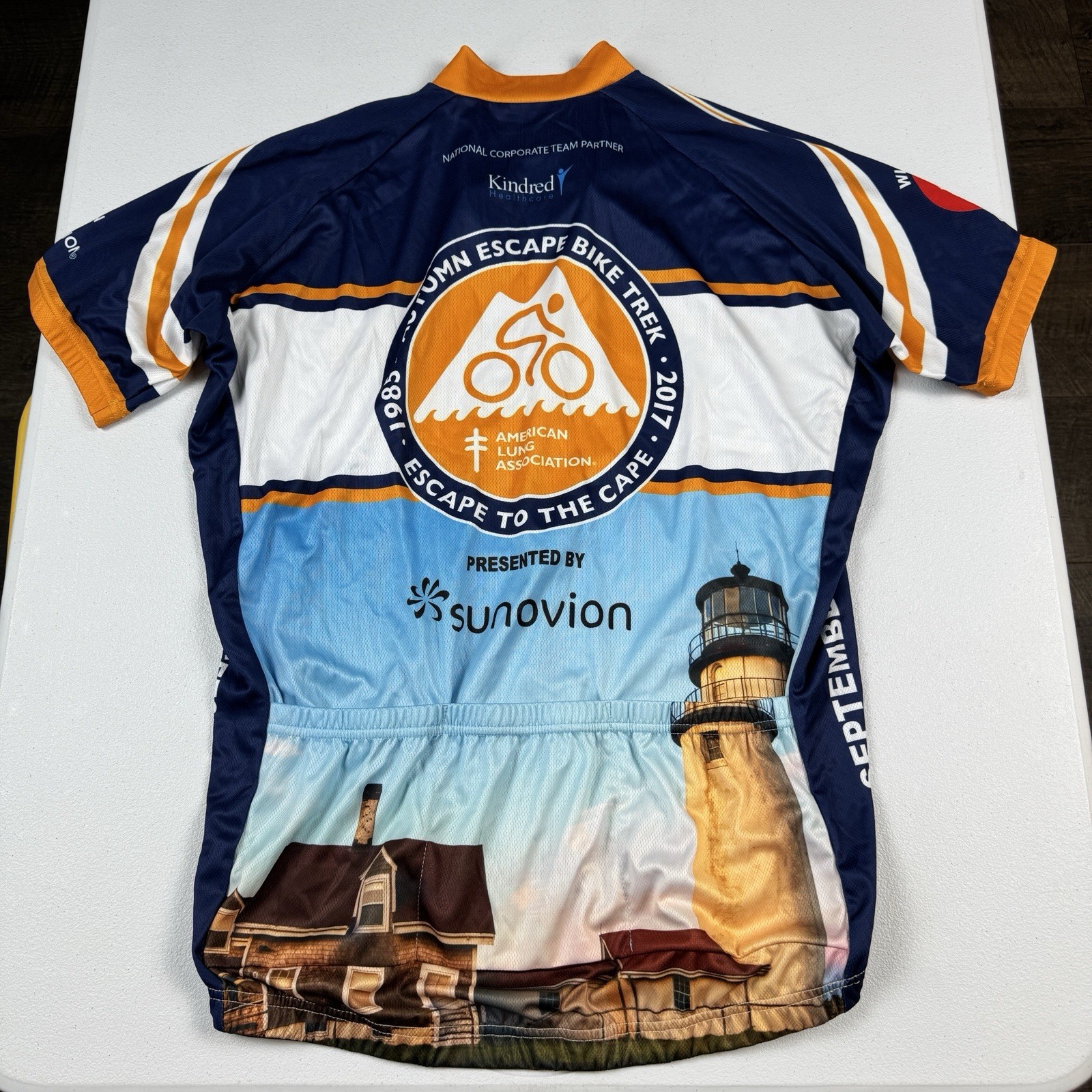 Peak 1 Sports Cycling Jersey Half Zip Unisex American Escape Bike Trek L Large