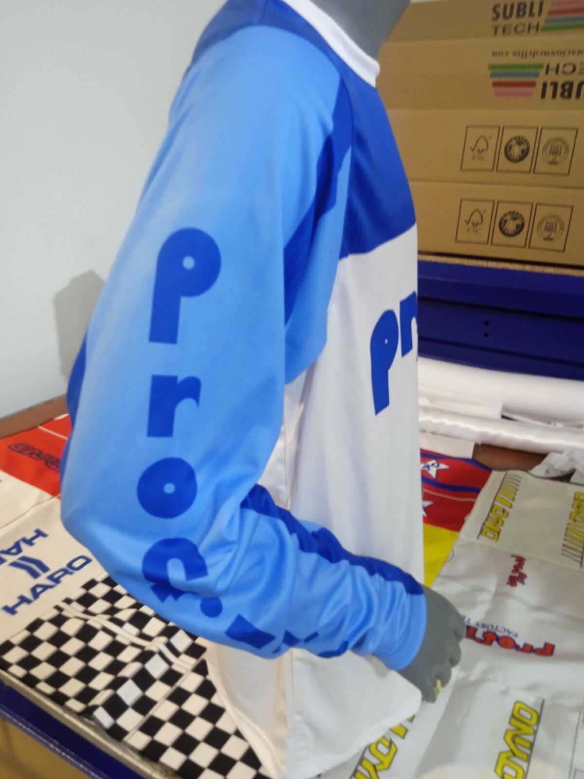 PROFILE OLD SCHOOL BIKE JERSEY CLASSIC BMX JERSEY RACE BIKE SHIRT XXXL WHITE BLU