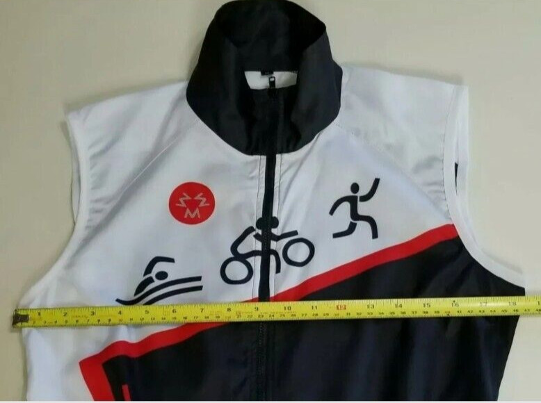 Bicycling Windstopper Vest Left Zip Sz M *Jarden Westchester Triathlon