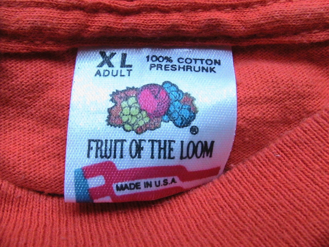 Vintage Schwinn Cycle Madness Orange Crate XL Fruit of the Loom 100% Cotton Tee