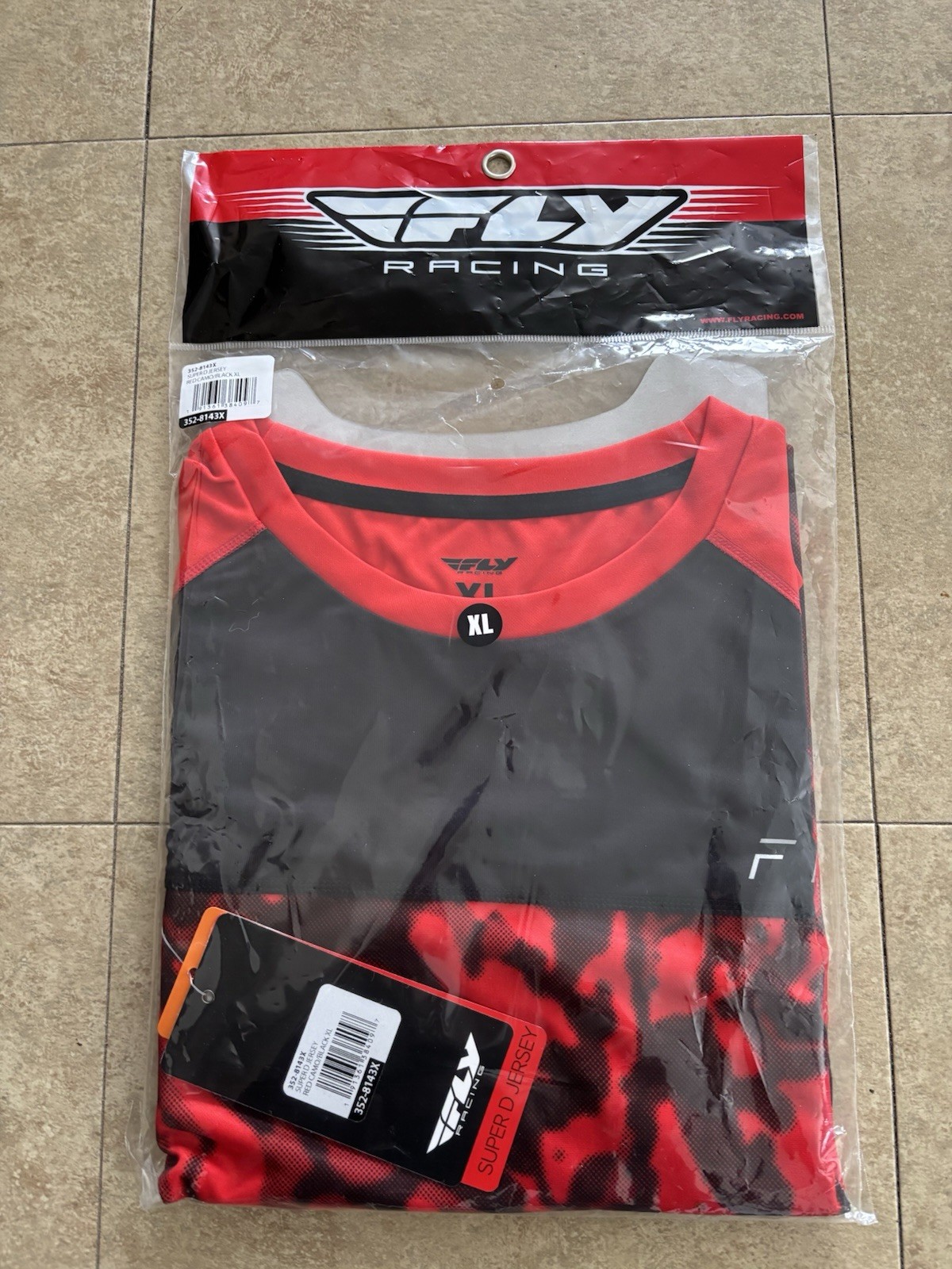 Fly Racing Super D Jersey X-Large ~ Red Camo / Black – New –