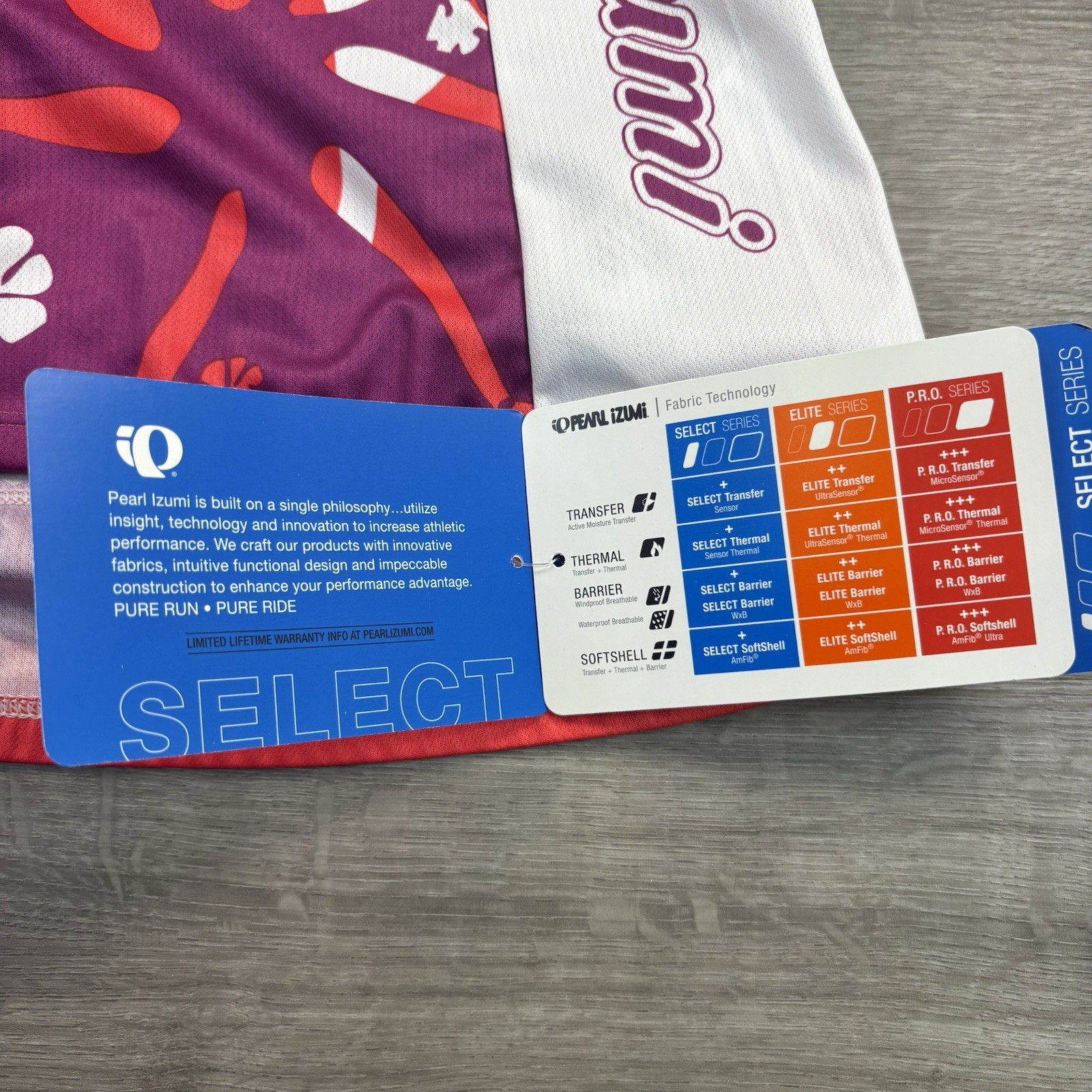 IP Pearl Izumi Womens Small Limited Select Series Bicycle Jersey Back Pocket