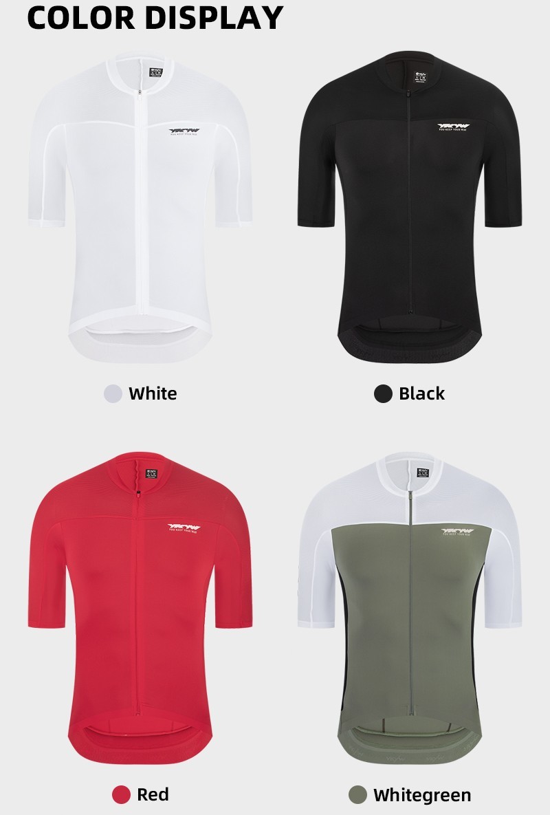 YKYW 2026 Pro Men Short Sleeve Cycling Jersey UPF50+ Quick Dry Road Bike MTB Top