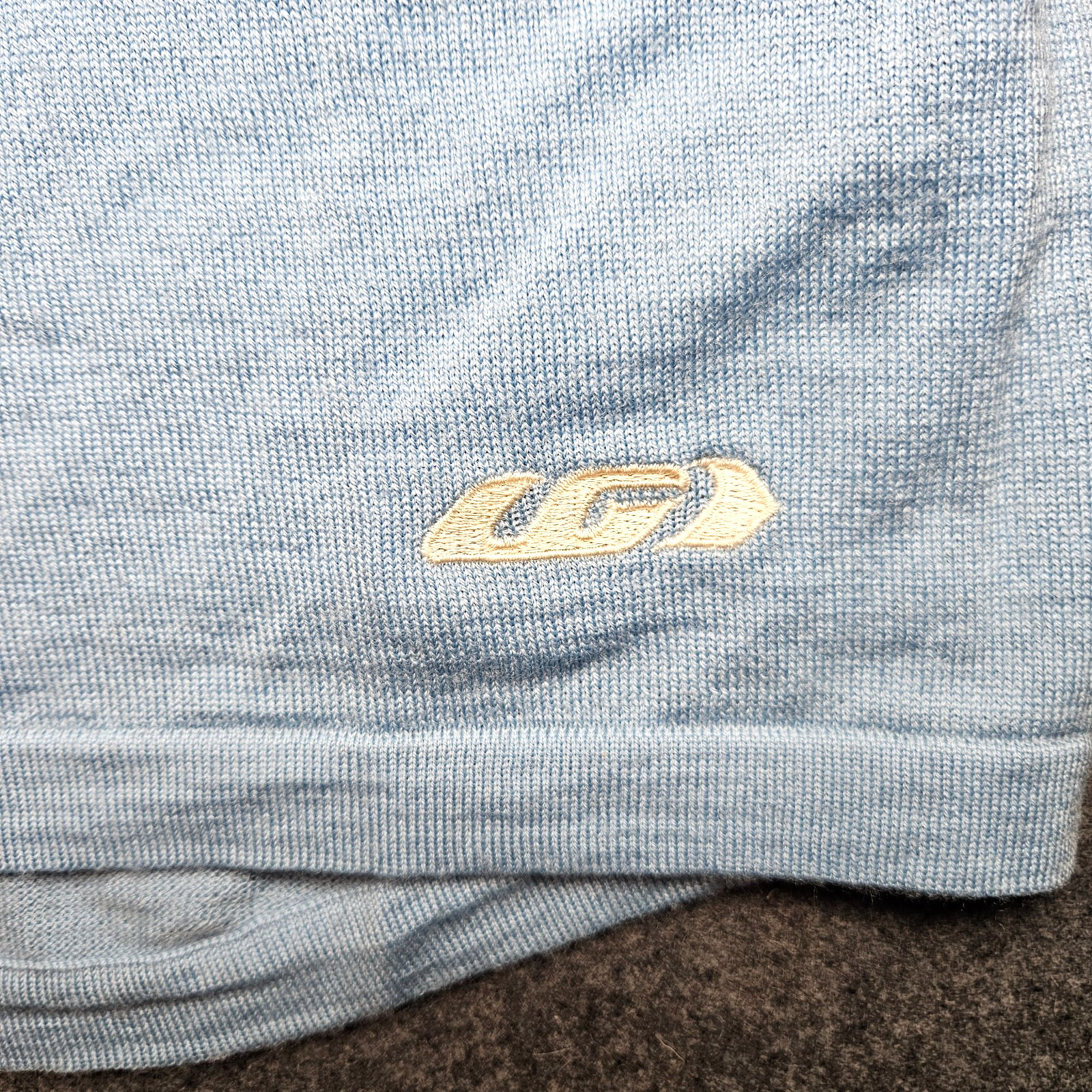 Louis Garneau 100% Wool Short Sleeve Cycling Jersey Sky Blue Men’s Medium