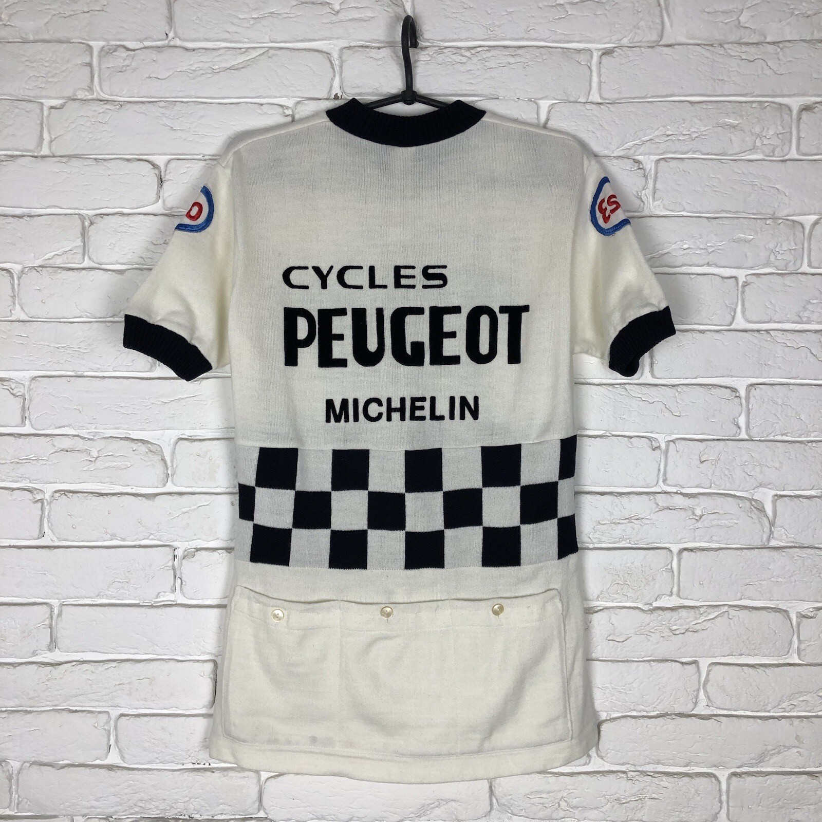 rare vintage 70s PEUGEOT MICHELIN CYCLES ESSO Jersey Bicycle Cycling