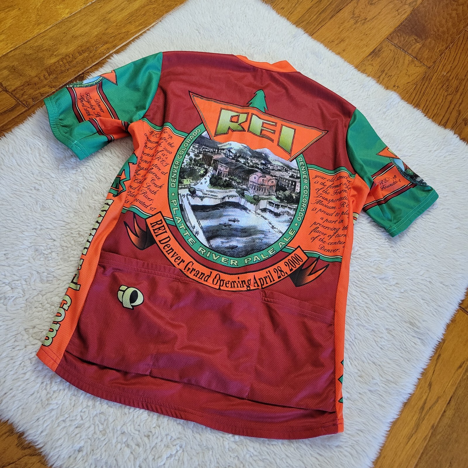 Pearl Izumi x REI Cycling Jersey Size Large Flagship Grand Opening 2000 Vintage