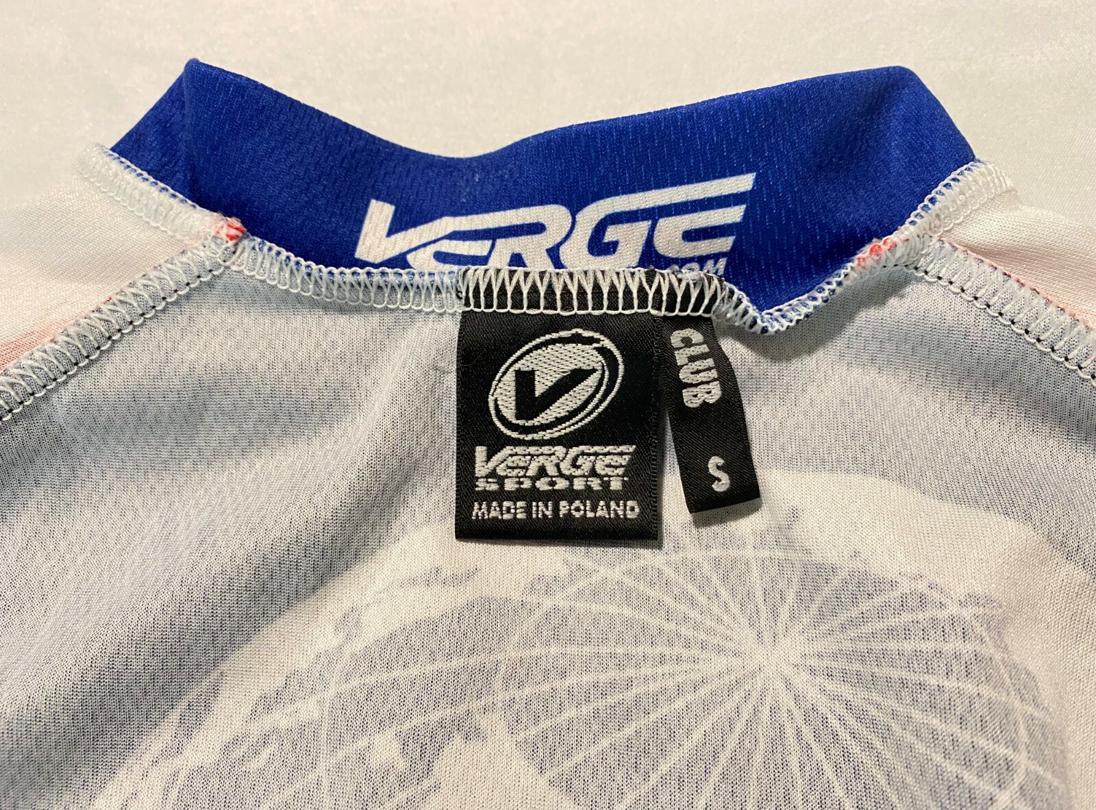 Verge Sport 3/4 Zip Johnson Johnson Men Jersey 100% Polyester Size S Made Poland