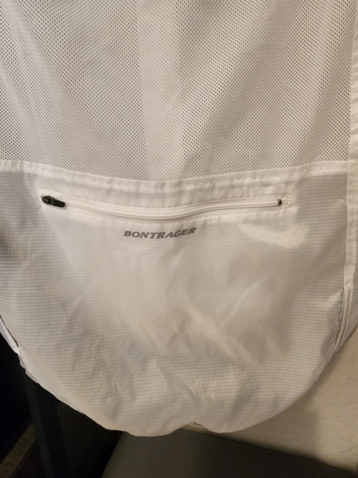 BONTRAGER Cycling Windshell Vest Full Zipp Pocket White Profila M Reflective