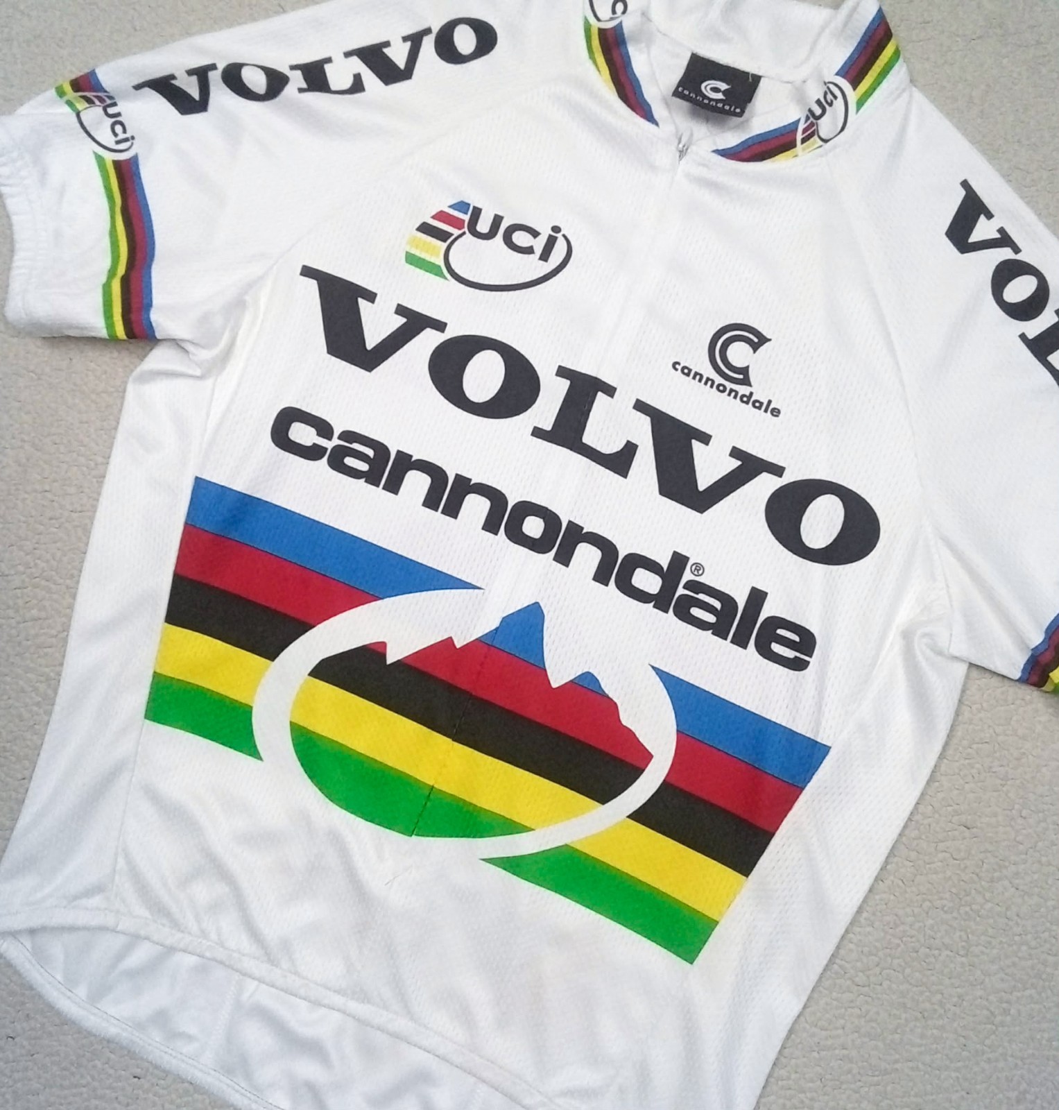 RARE VTG 90s VOLVO Cannondale Alison Sydor MTB XC World Champion Jersey Fits S/M