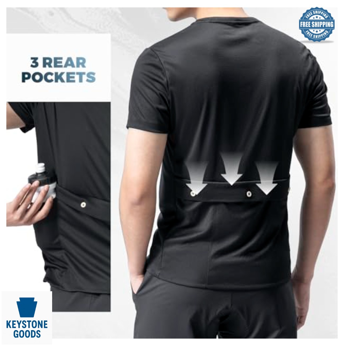 Men’s Cycling Jersey Set Short Sleeve Breathable Quick Dry 3 Pockets Padded