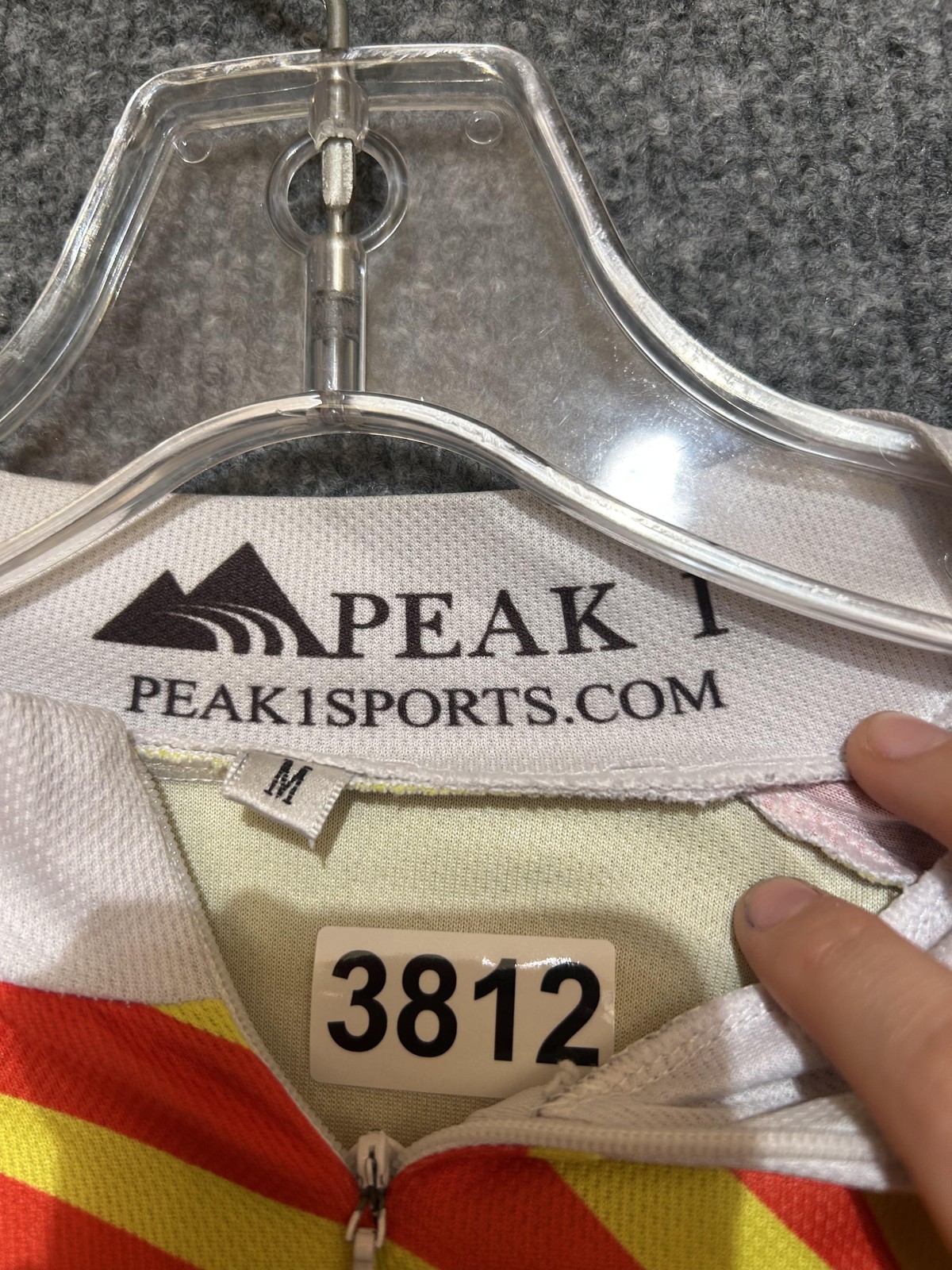 Peak 1 Cycling Jersey Mens Medium Multicolor 500 Mile 2011 Full Zip Pockets Bike