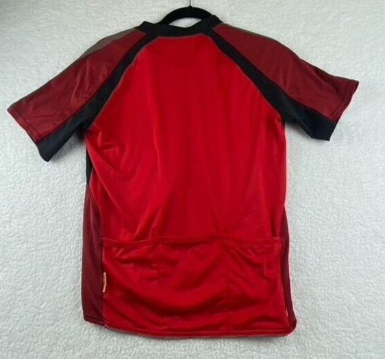 CANNONDALE Mens Jersey Shirt Cycling Red Compression Half Zip Bib Bike