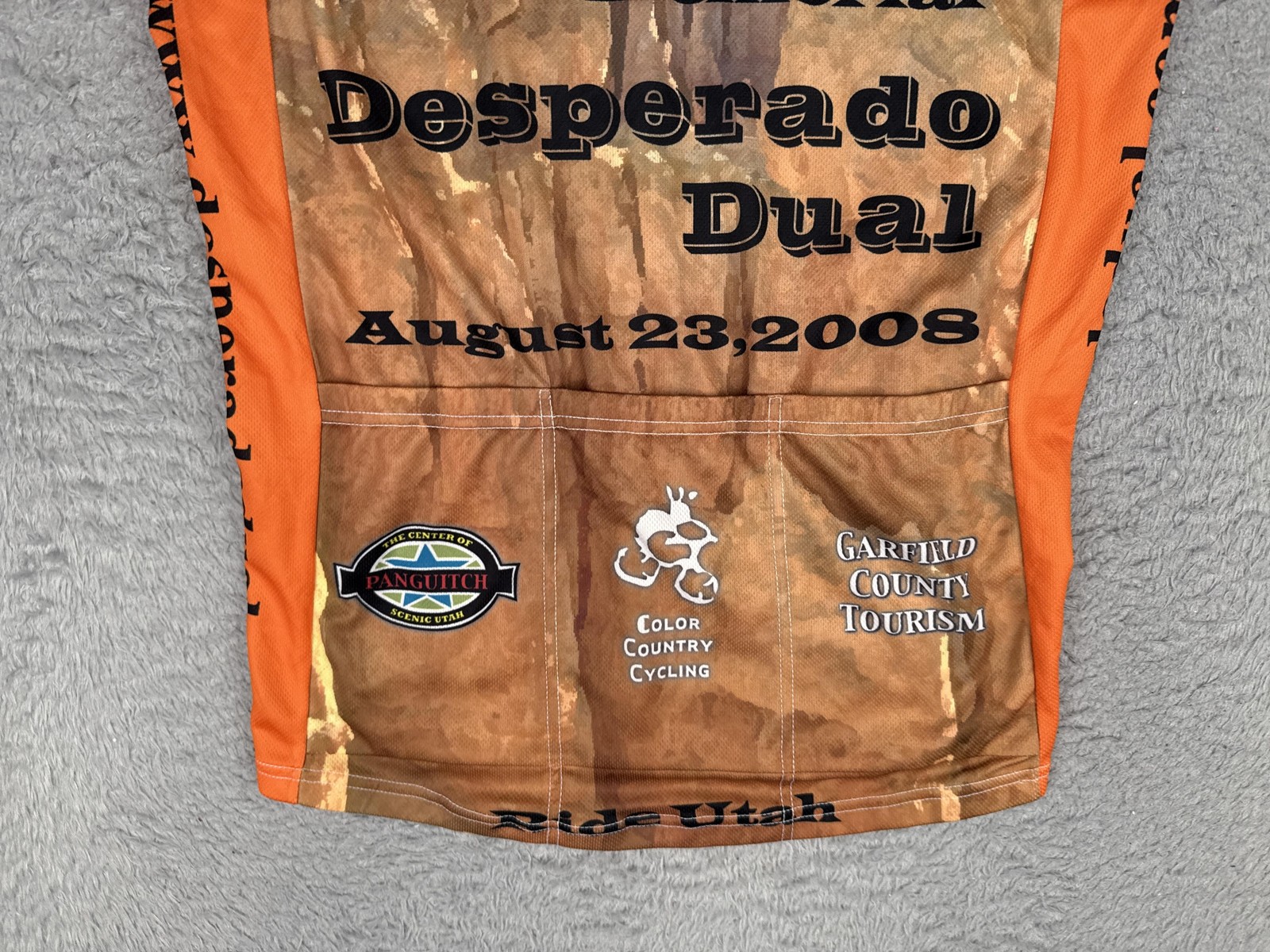 Champion System Cycling Jersey Tank Mens Medium Desperado Dual 1/4 Zip Pockets