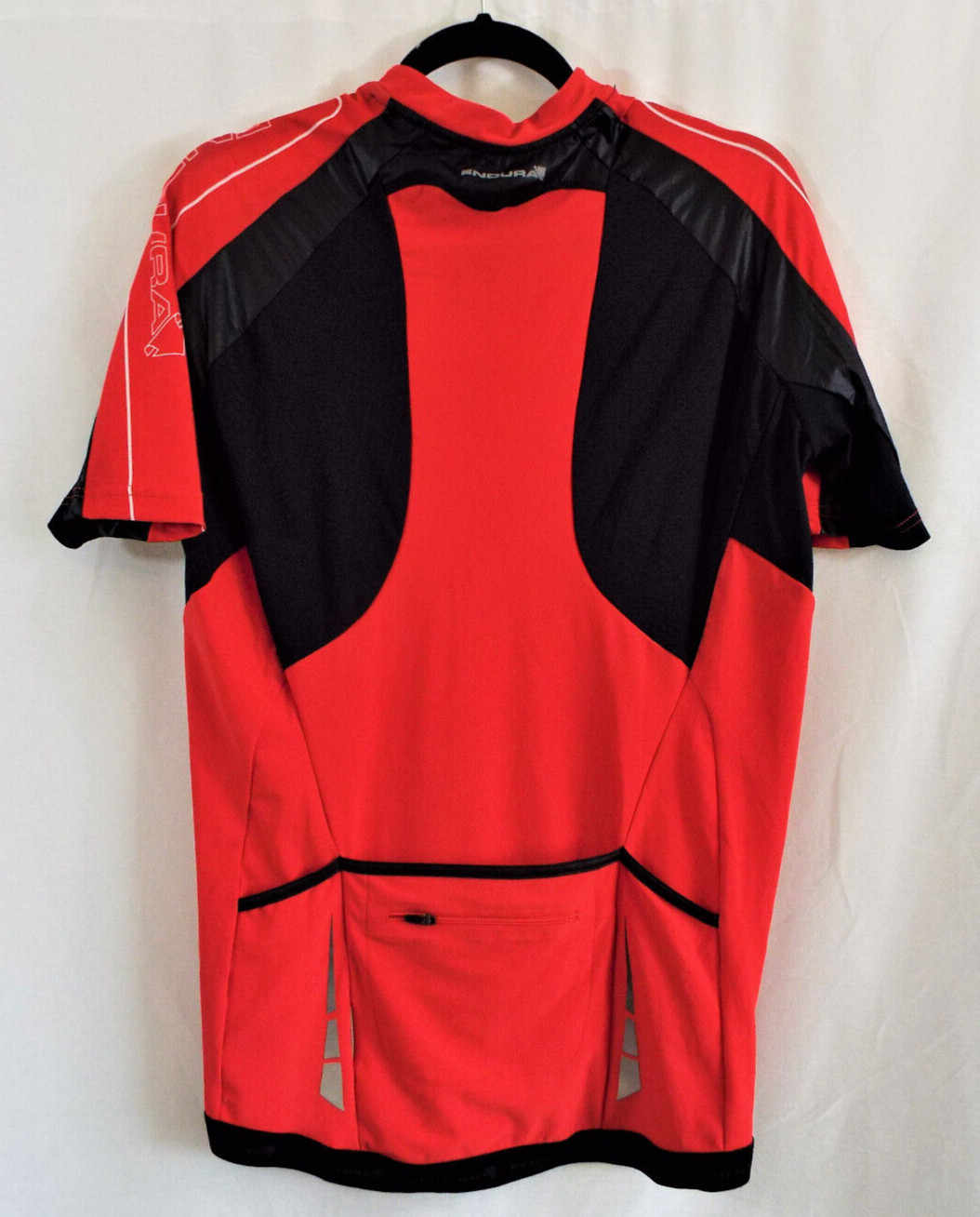 Men’s Endura Equipe Short Sleeve Red and Black Cycling Jersey Size XL