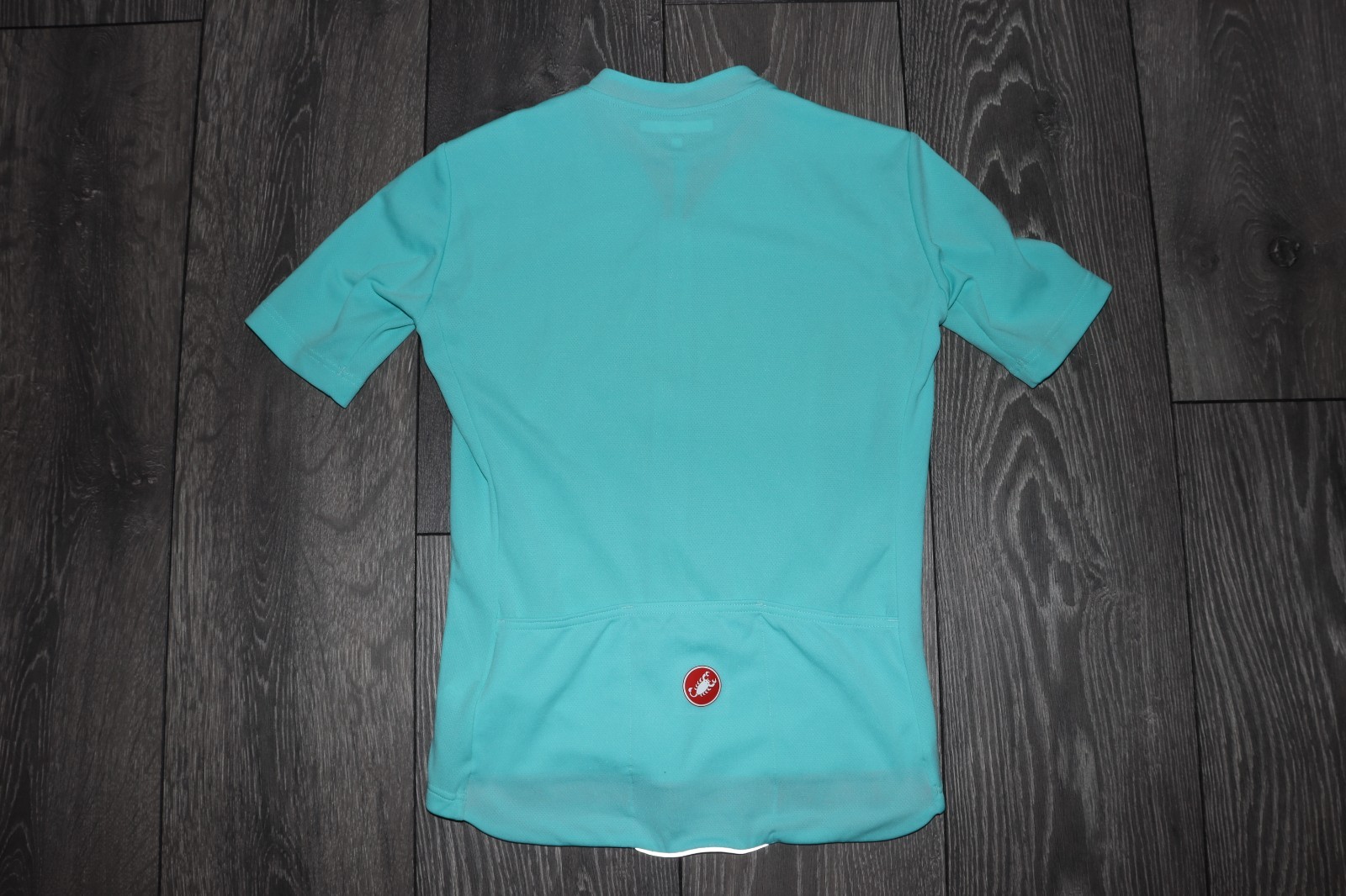 WOMEN’S SMALL CASTELLI CYCLING SHIRT JERSEY FULL ZIP BIKING BICYCLE TORQUOISE