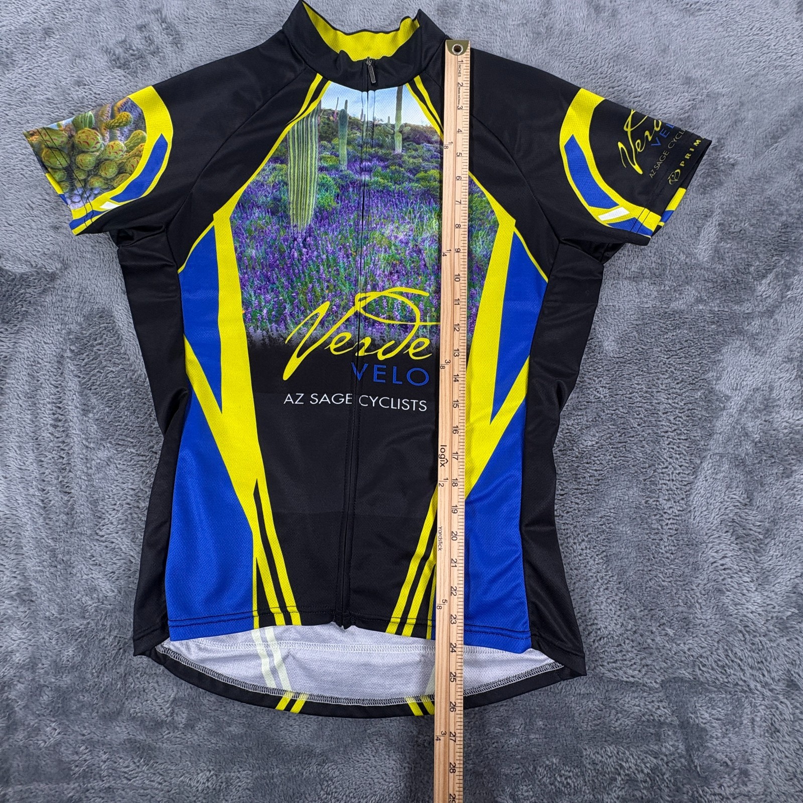 Primal Verde Velo AZ Sage Cyclists Womens Large Cycling Jersey Full Zip Bike