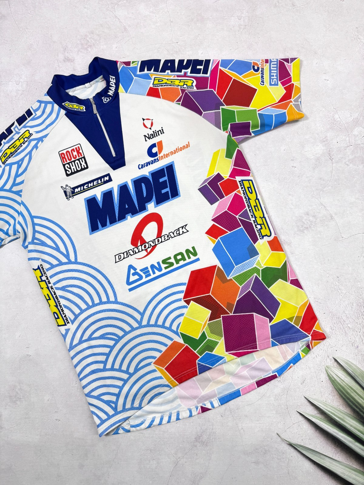 Vintage Nalini Mapei Diamondback Rock Shox Cycling Jersey Michelin Shimano / M