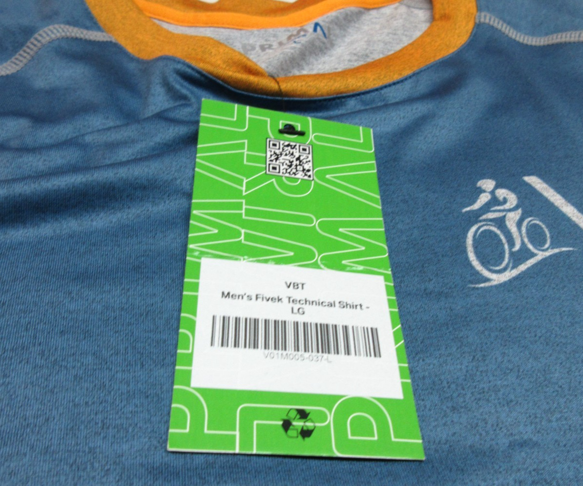 NWT PRIMAL VBT Fivek Technical Cycling Blue Shortsleeve Jersey Shirt -Mens Large