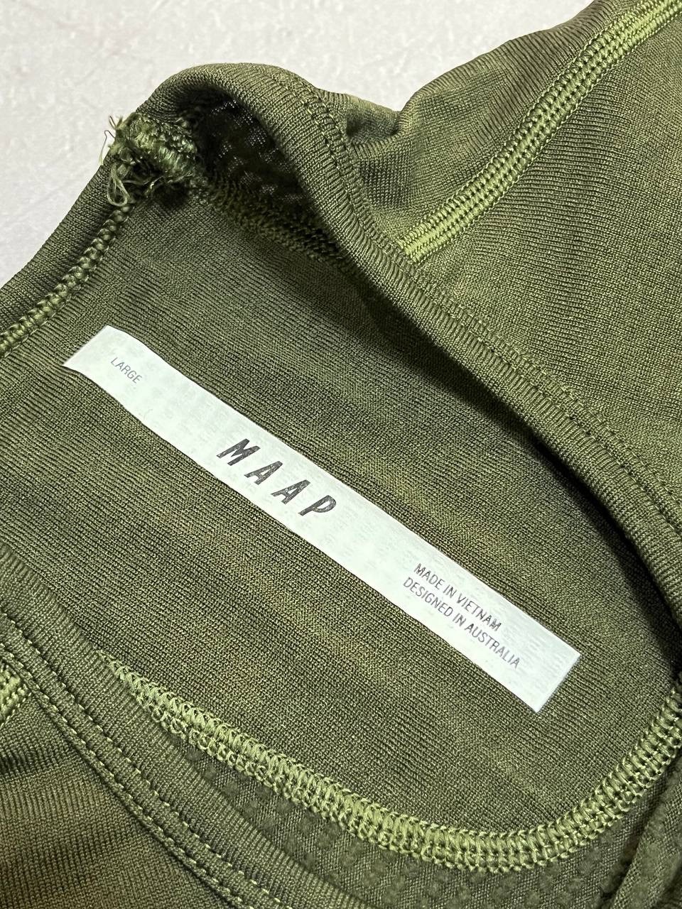 MAAP Cycling Thermal Base Layer, Long Sleeve, Olive Green, Men’s Size L