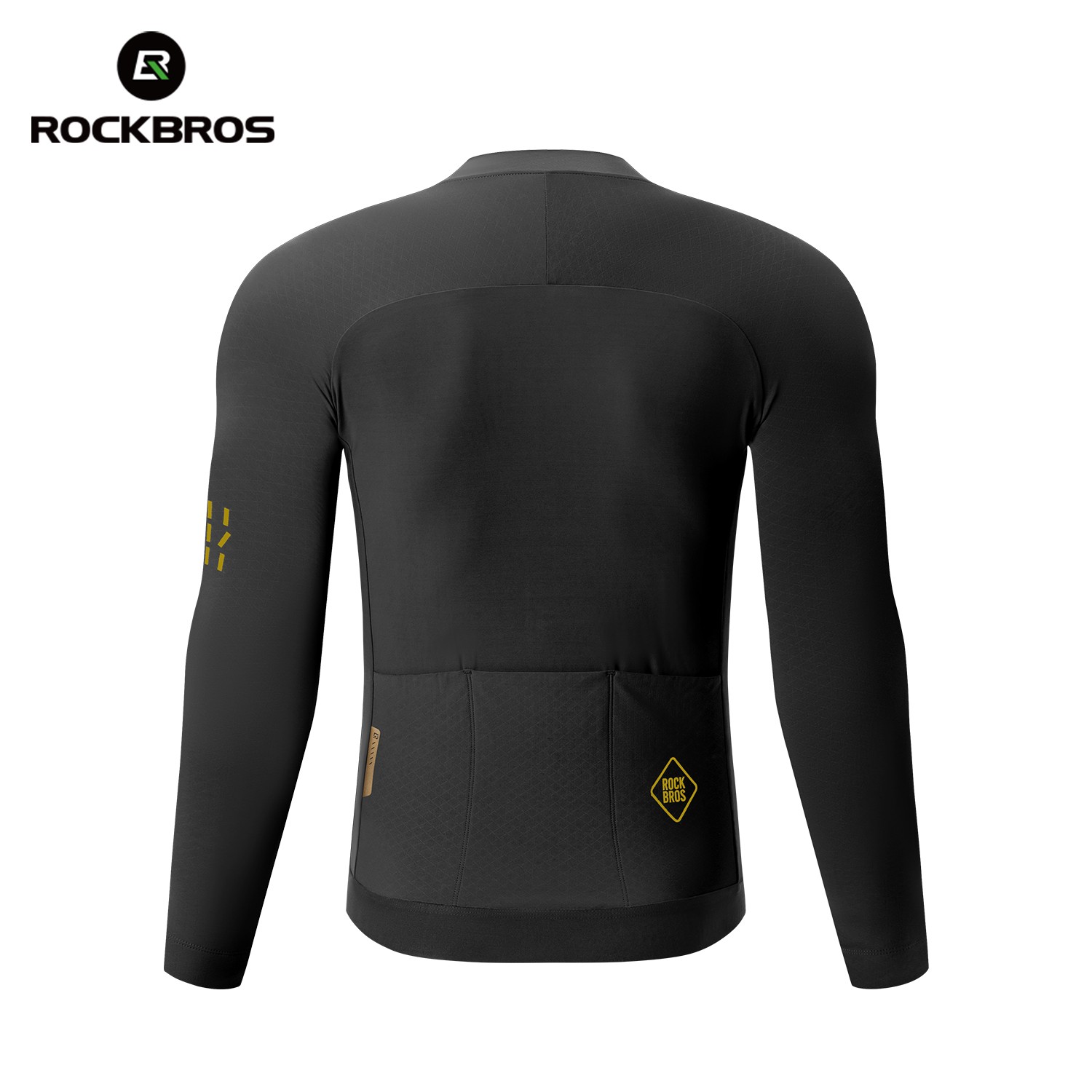 ROCKBROS Cycling Jersey Men’s Bike Shirt Long Sleeve Cycle Top with Pockets