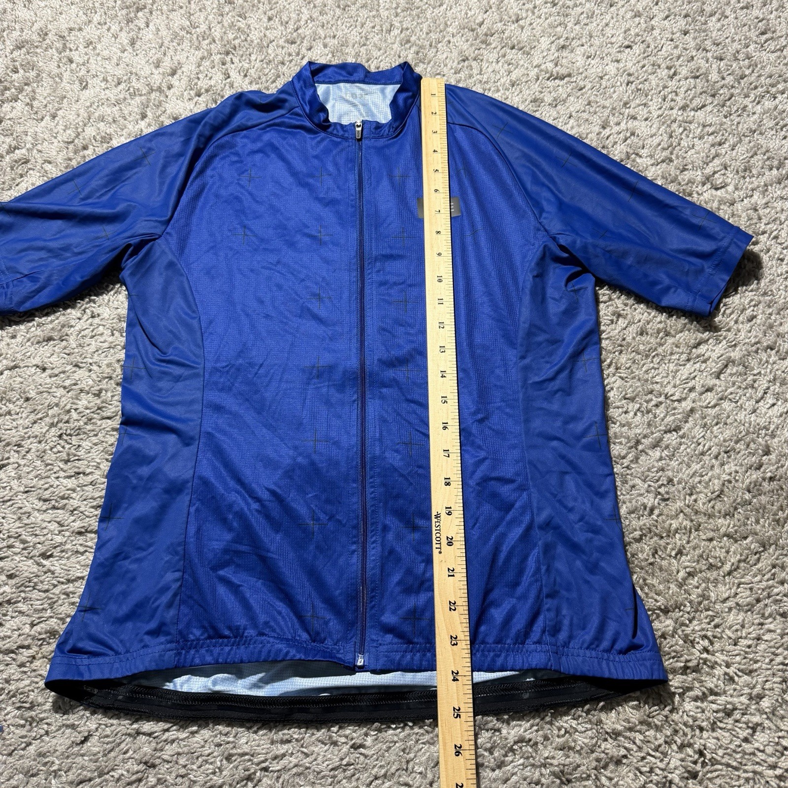 Gore Cycling Jersey Womens Large Blue Full Zip Stretch Lightweight