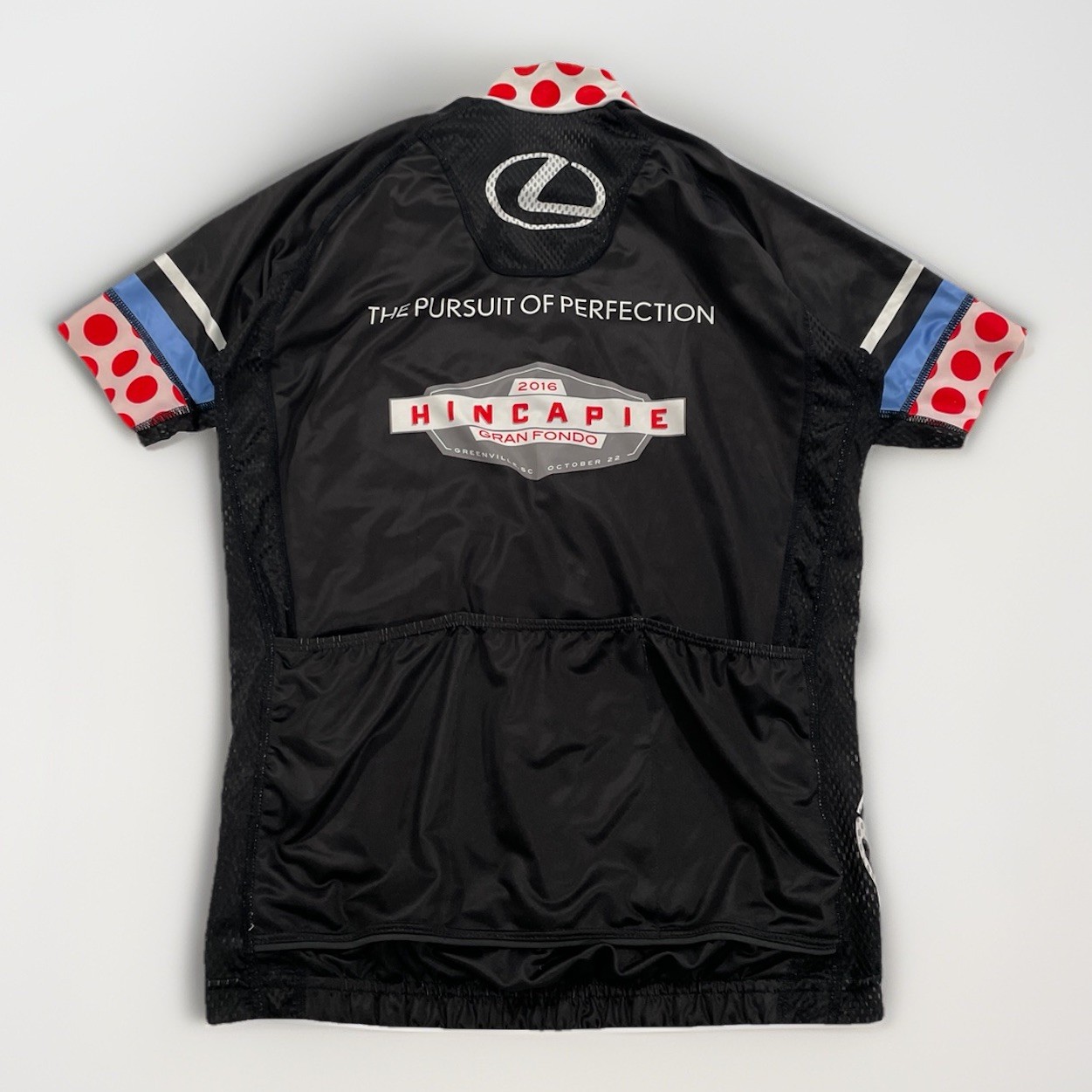 Hincapie Lexus KOM 2016 Gran Fondo Cycling Jersey Men’s Small Black
