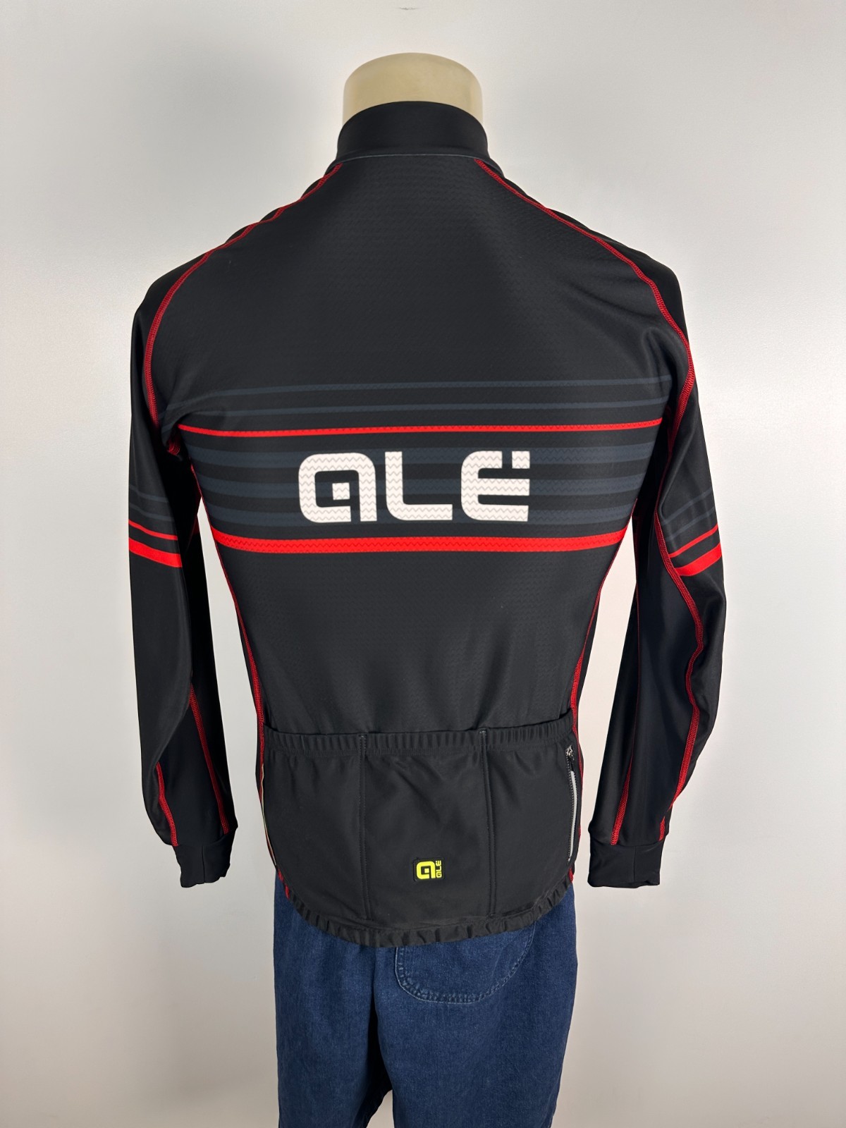 Ale PRR Cycling Long Sleeve Jesey Solid Mens Black Size L