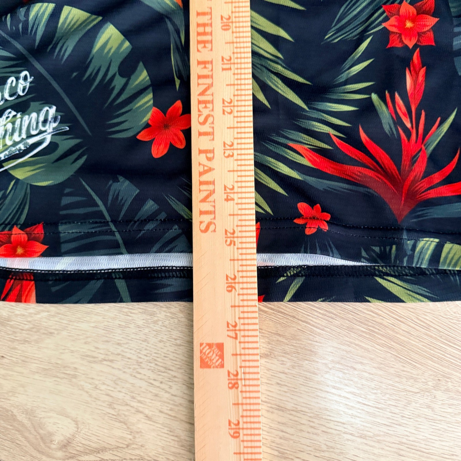 Dharco Mountain Bike Cycling Jersey Mens S Black Tropical Floral Long Sleeve