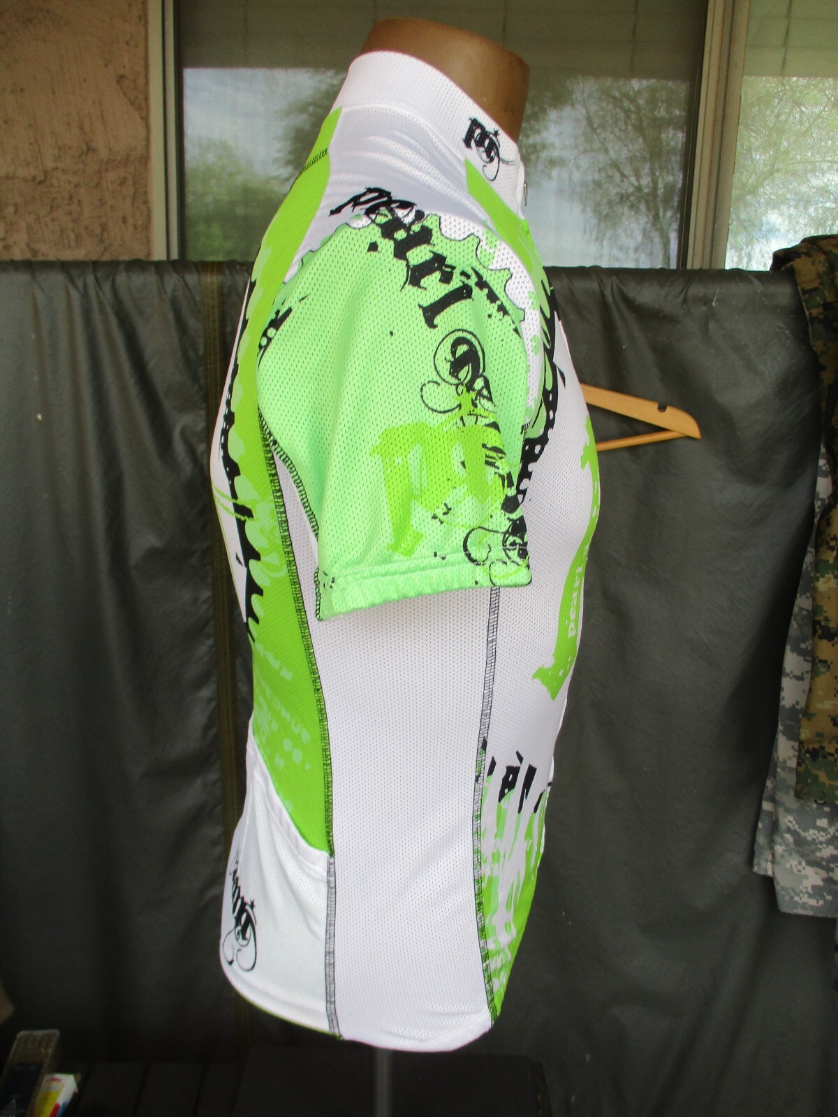 PEARL IZUMI Green White Black BIG RING Cycling Jersey, Riding Shirt, SMALL