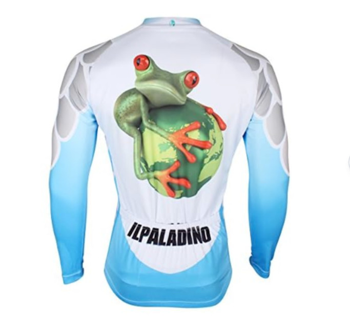 ILPALADINO Men’s Long Sleeve Cycling Clothing Frog Pattern