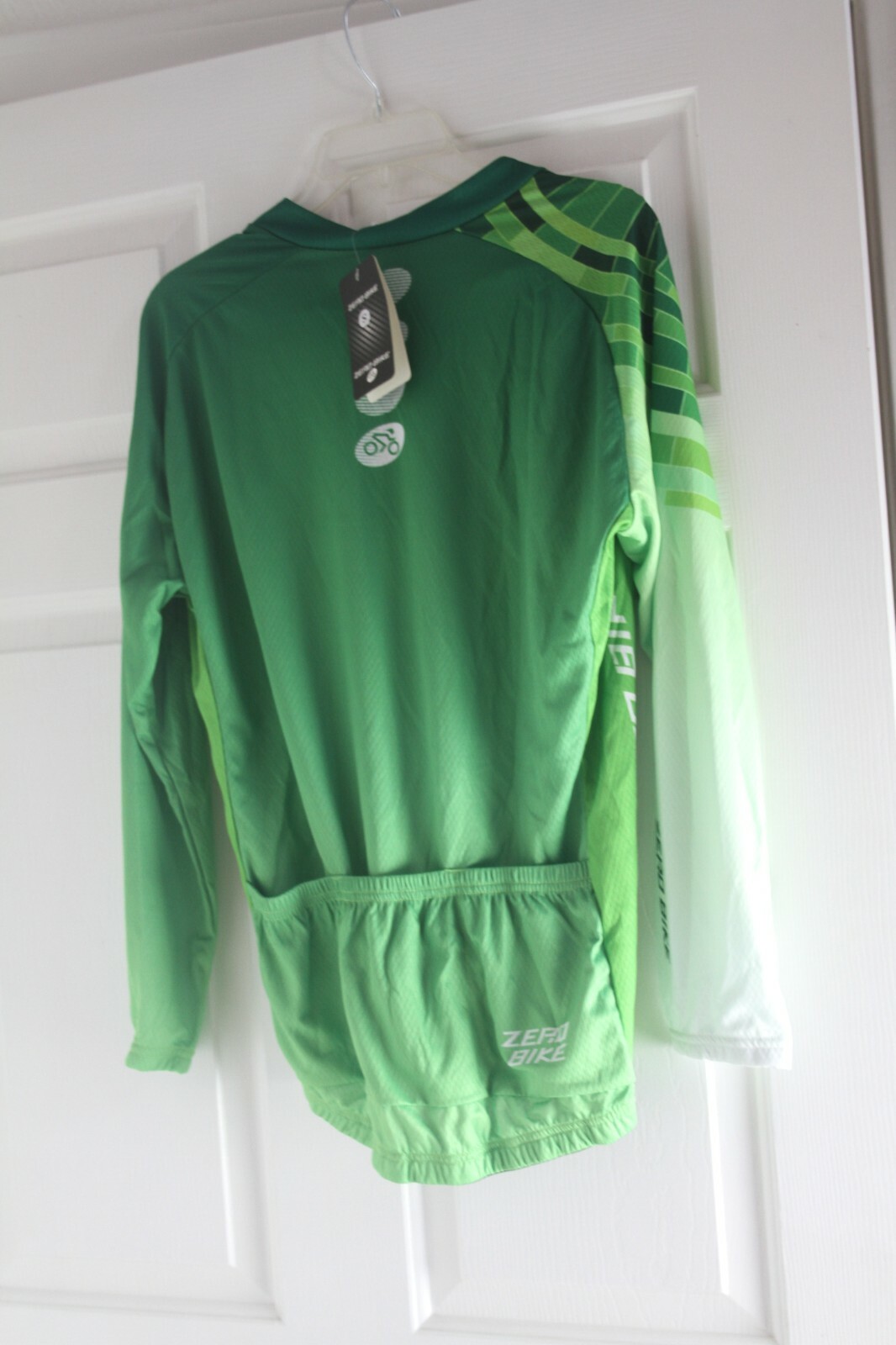 Zero Bike Mens S Green Full Zip Polyester Bicycle Cycling Jersey NWT,US Seller