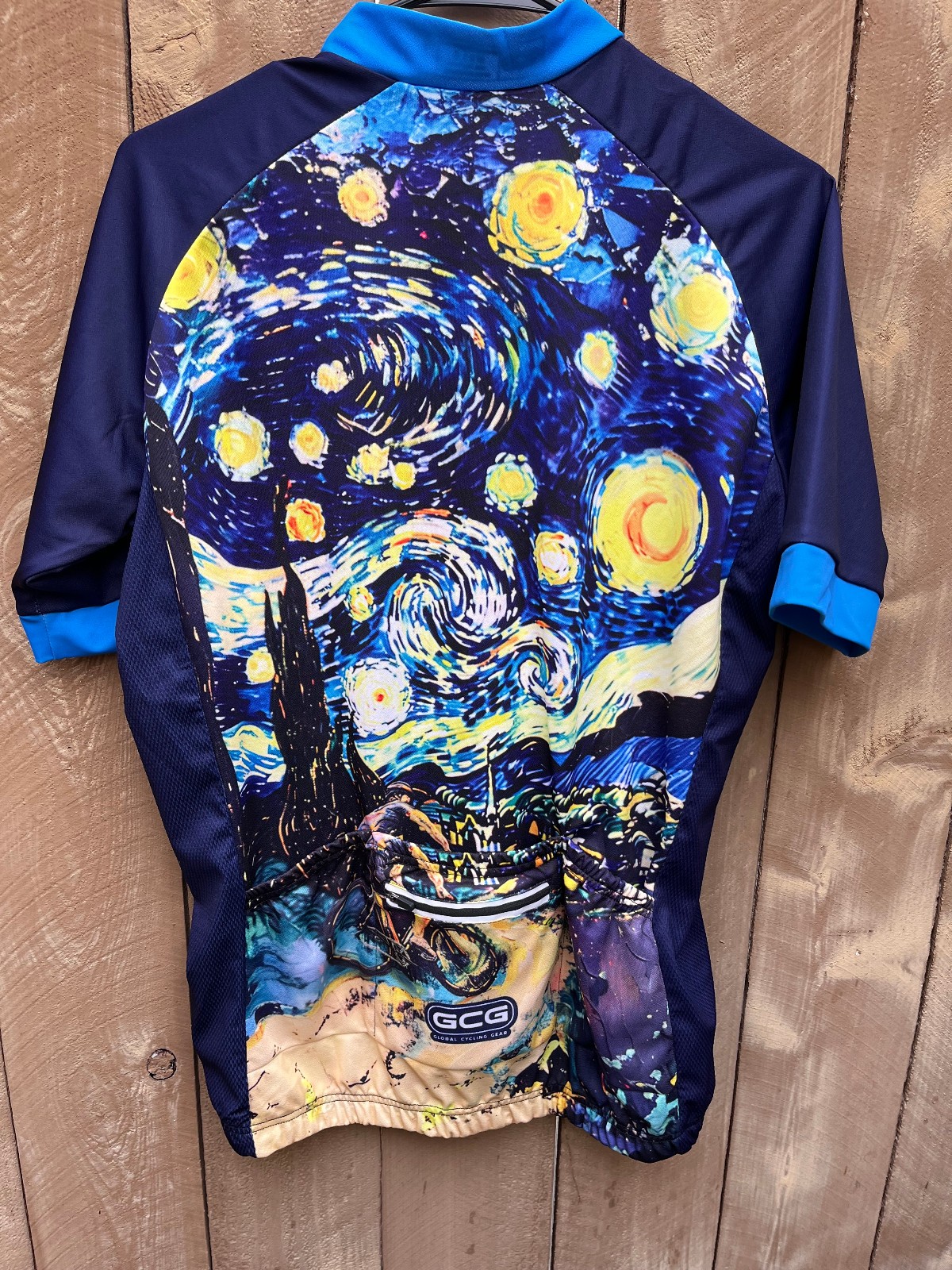 Global Cycling Gear GCG Starry Night Cycling Short Sleeve Cycling Jersey Men’s L