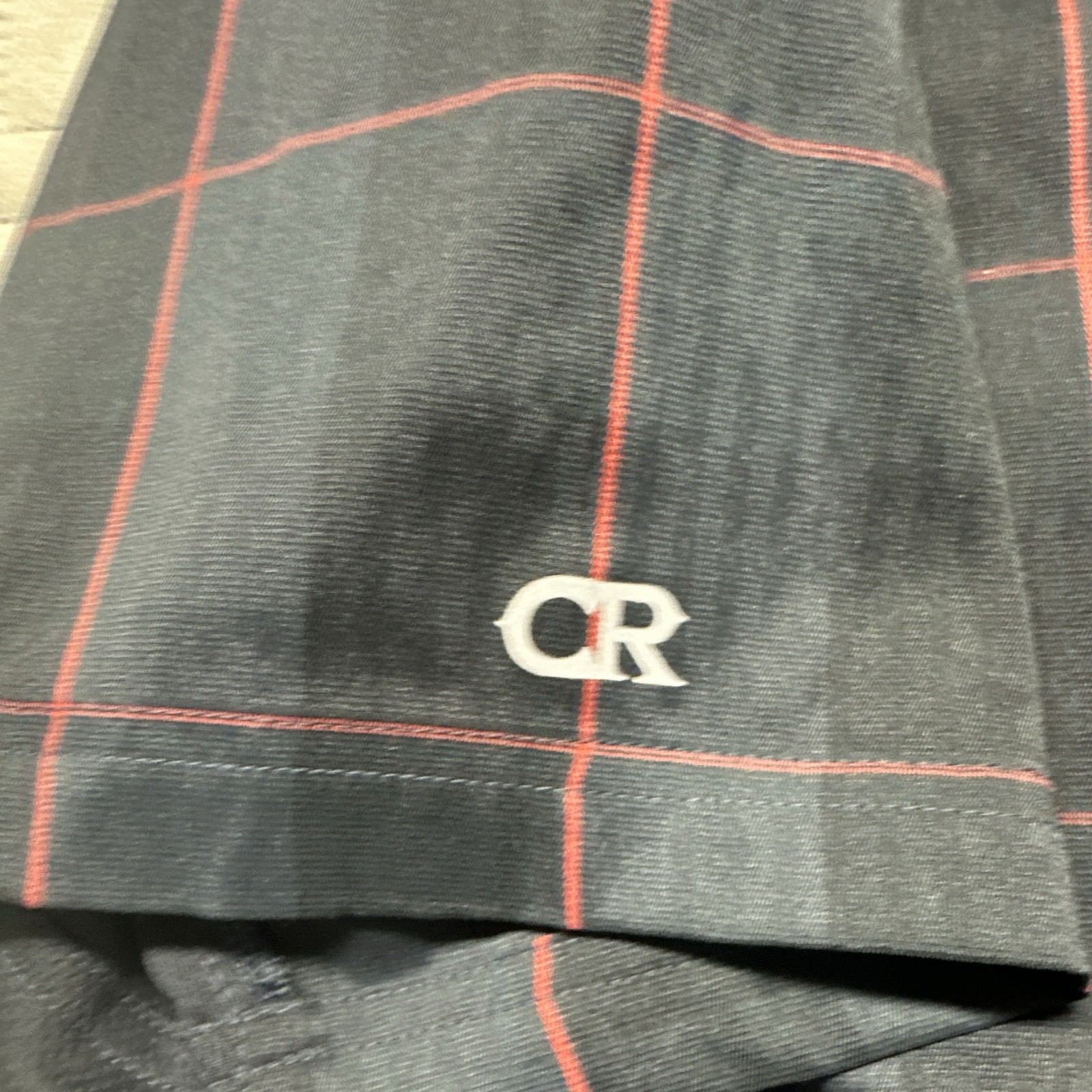 Club Ride Men’s M Black/Red Plaid Short Sleeve Button-Up Cycling Shirt Pockets