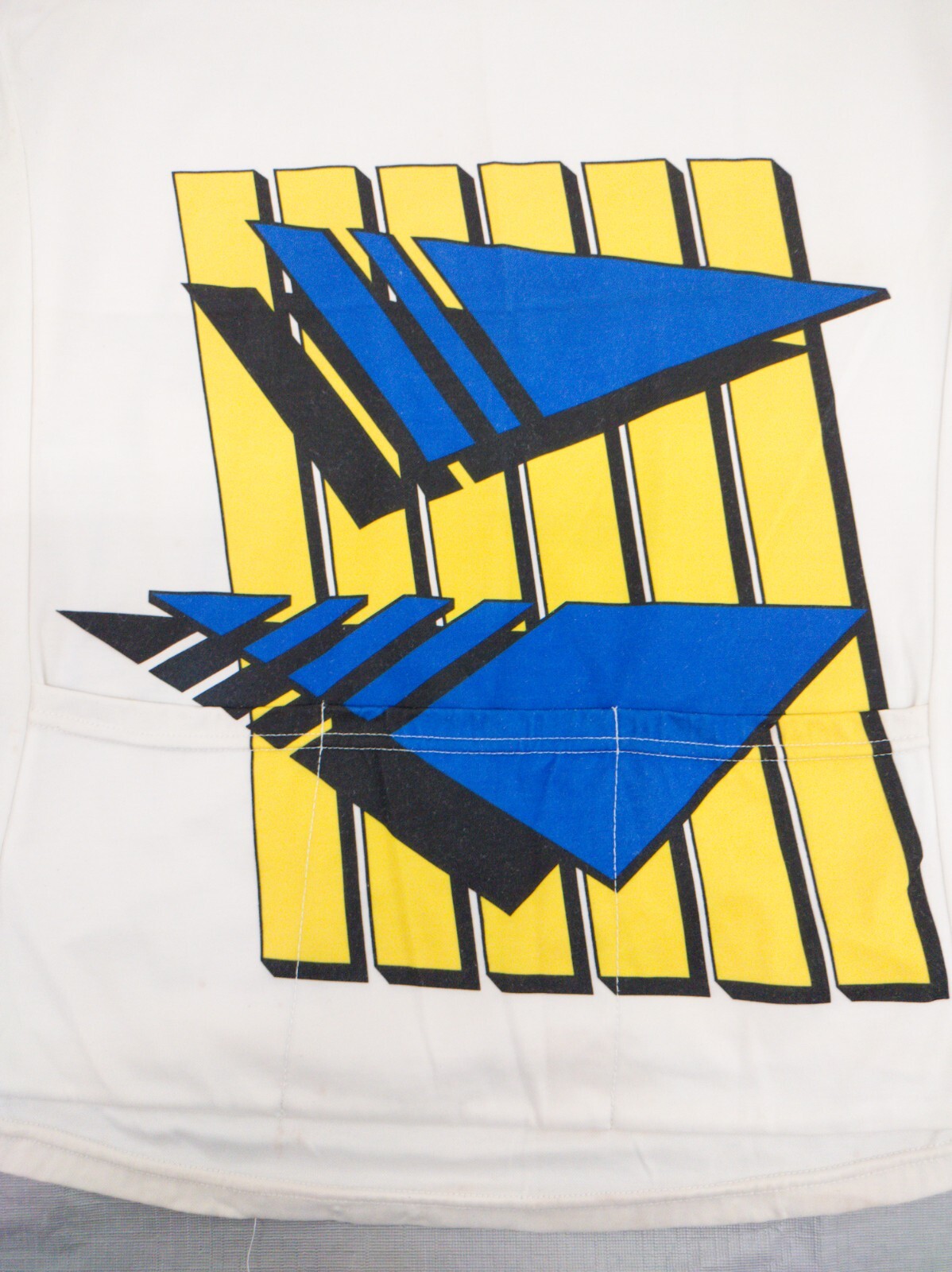 Cycling Jersey. Aussie White yellow blue. Size L