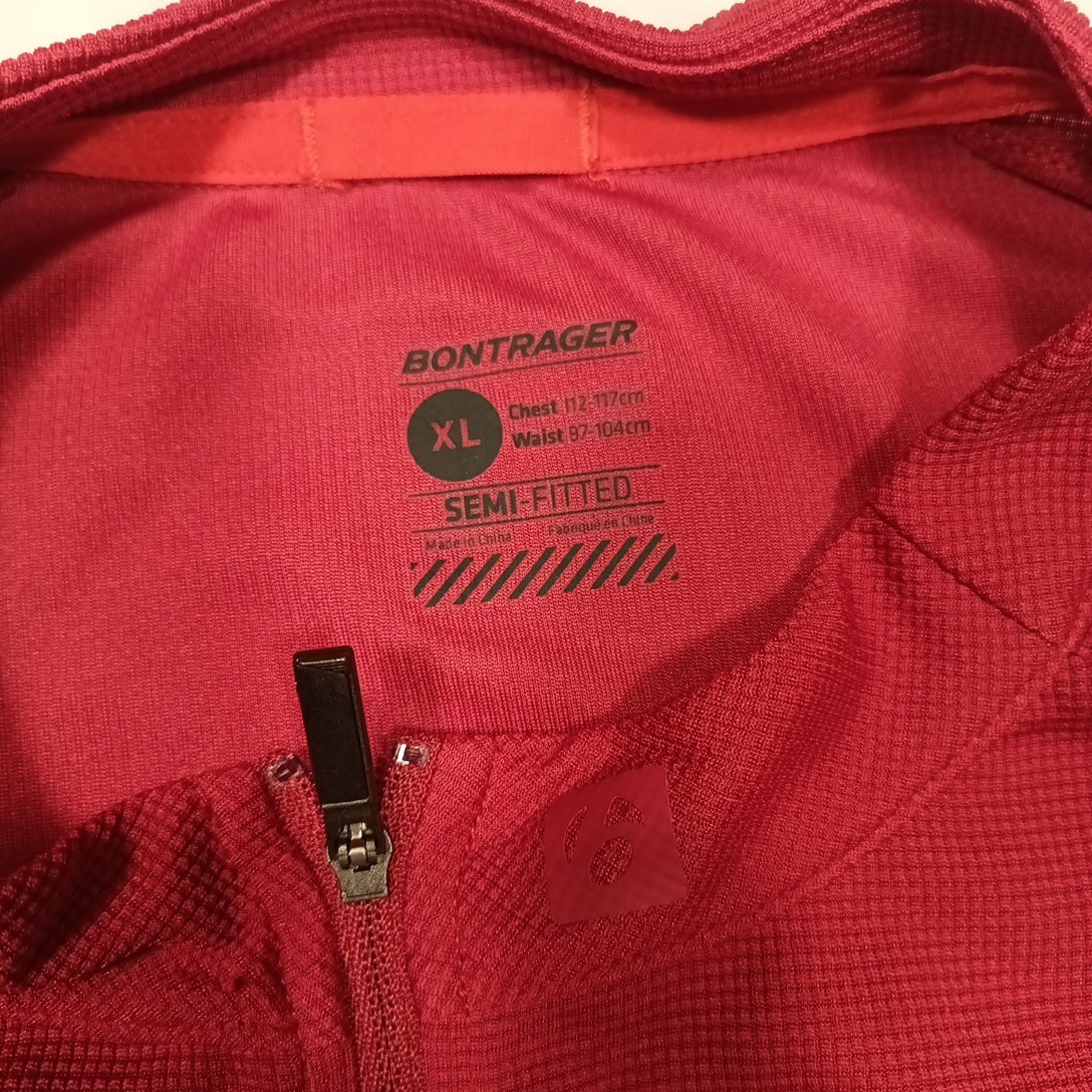 Bontrager Profila Cycling Jersey Mens XL Red Semi Fitted Full Zip Racing