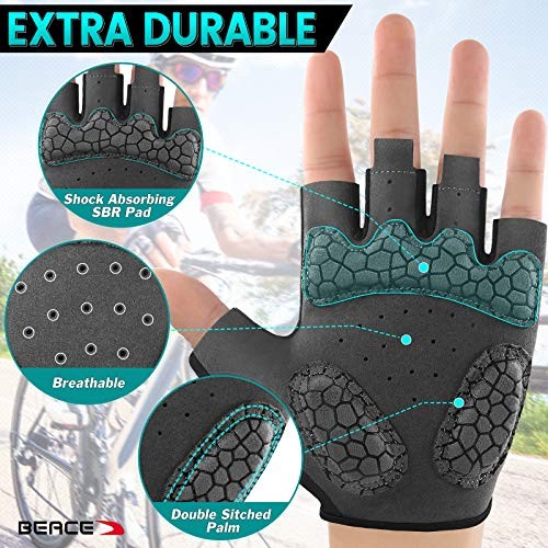 Gloves for Cycling Bike Biking Half Finger Road Medium Colorful Night Glow