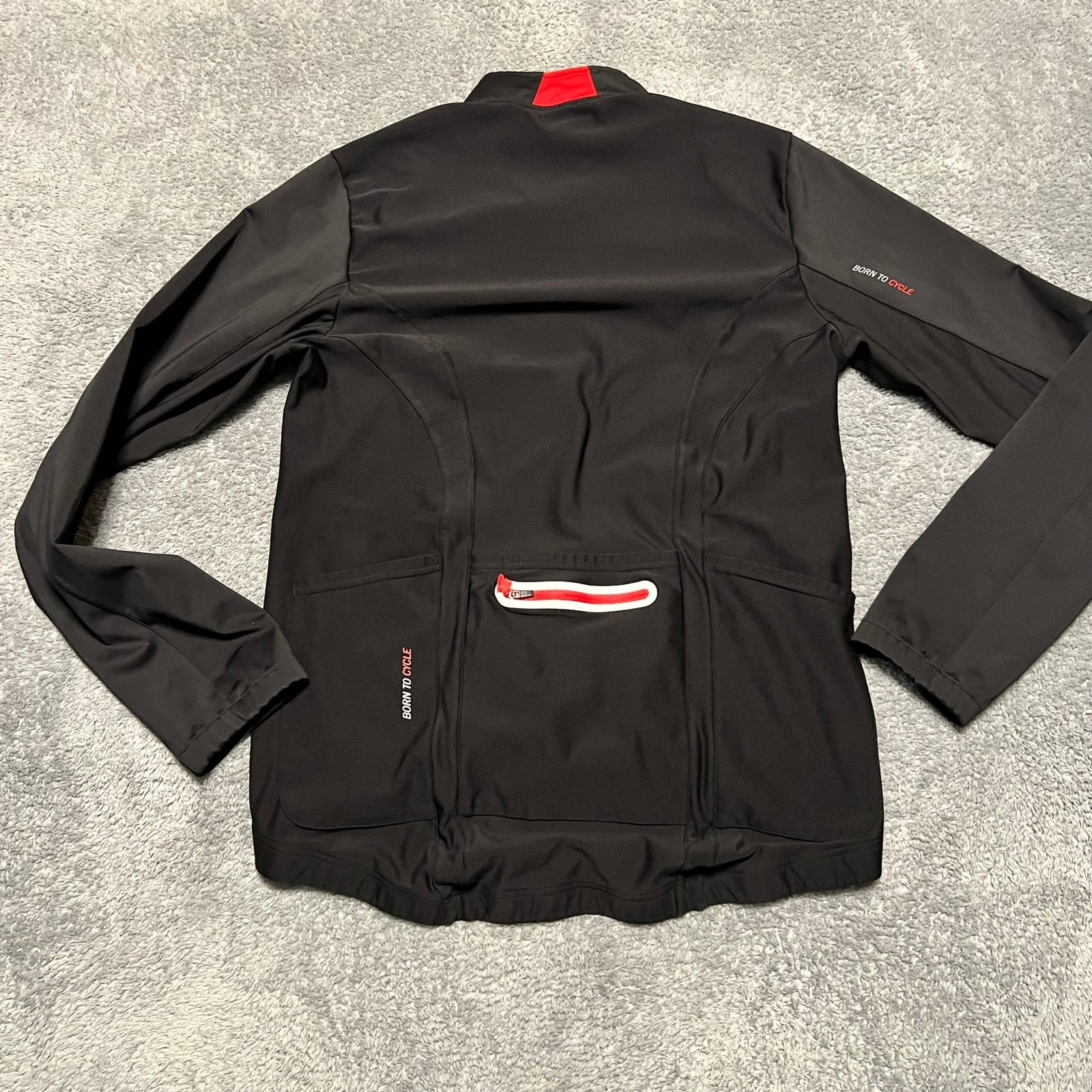 Santic Jacket Mens XXL Red and Black Full Zip Cycling Coat
